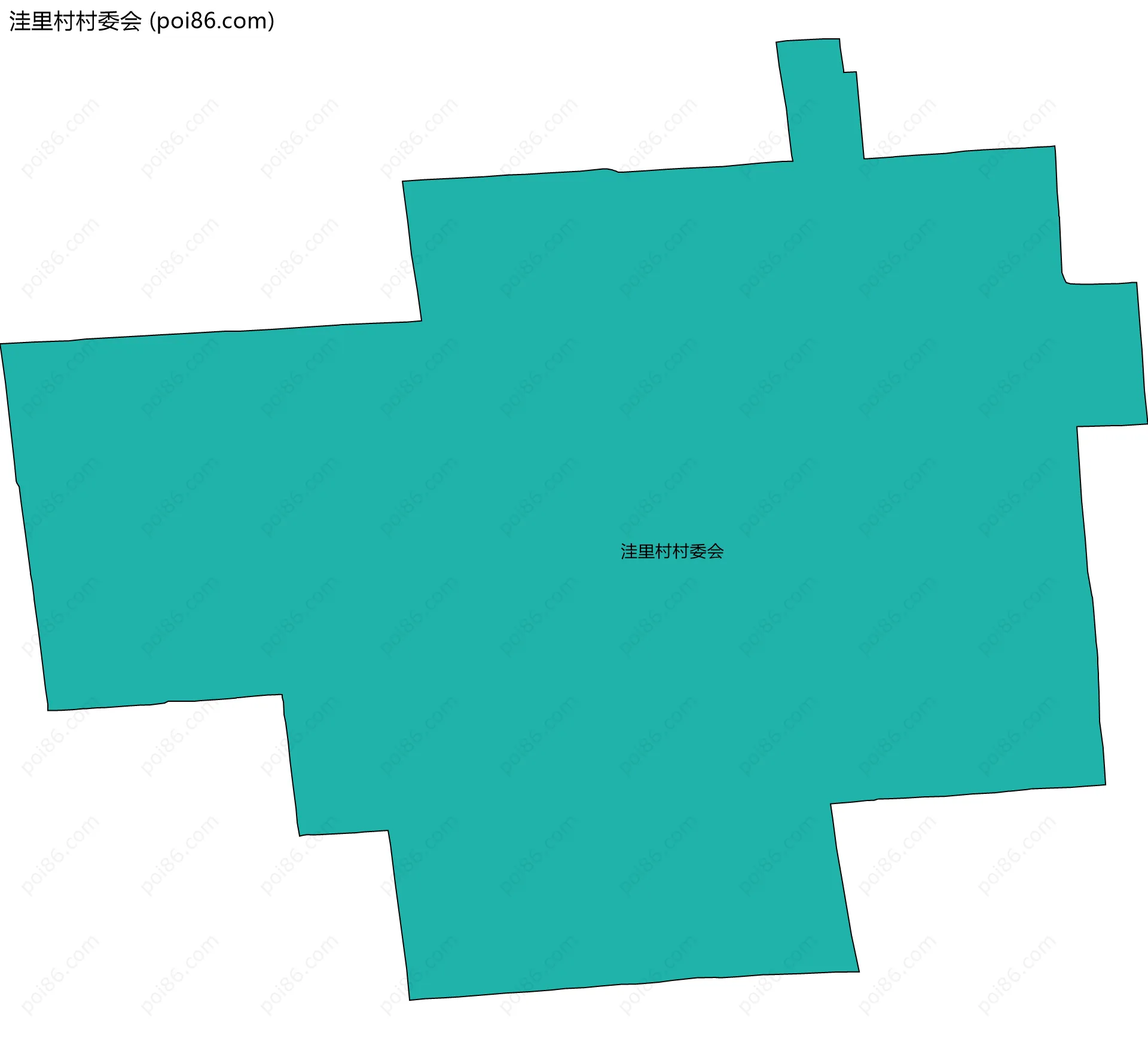 洼里村村委会边界地图