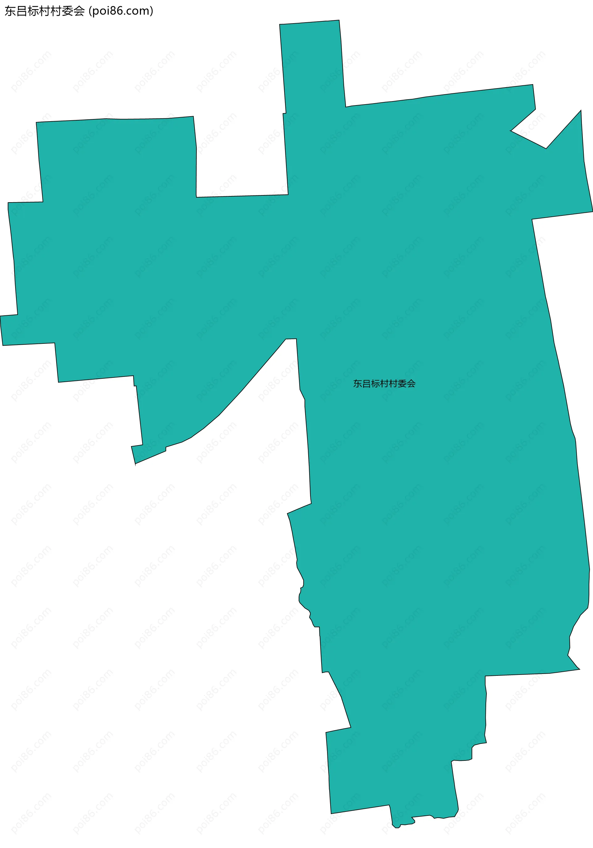 东吕标村村委会边界地图