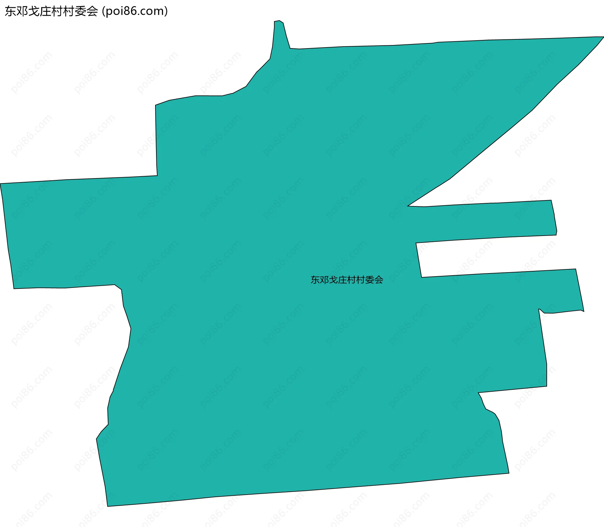 东邓戈庄村村委会边界地图
