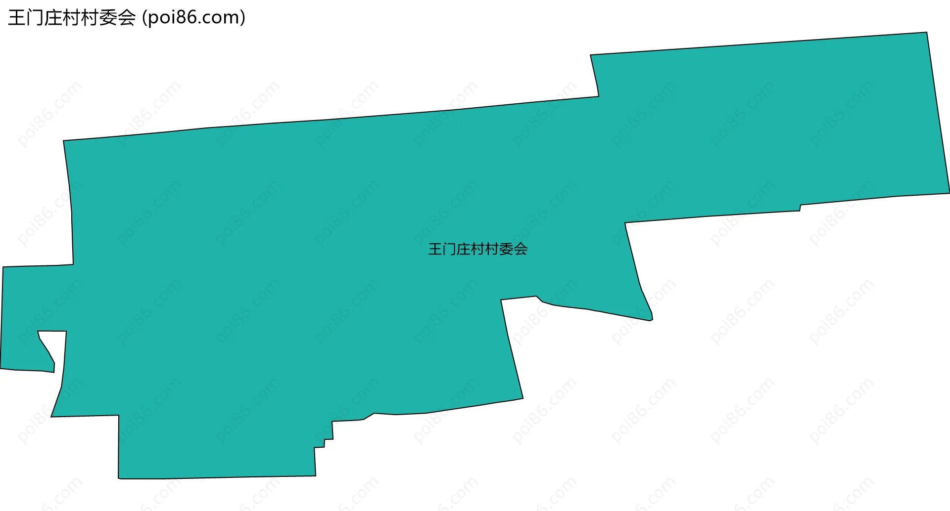 王门庄村村委会边界地图