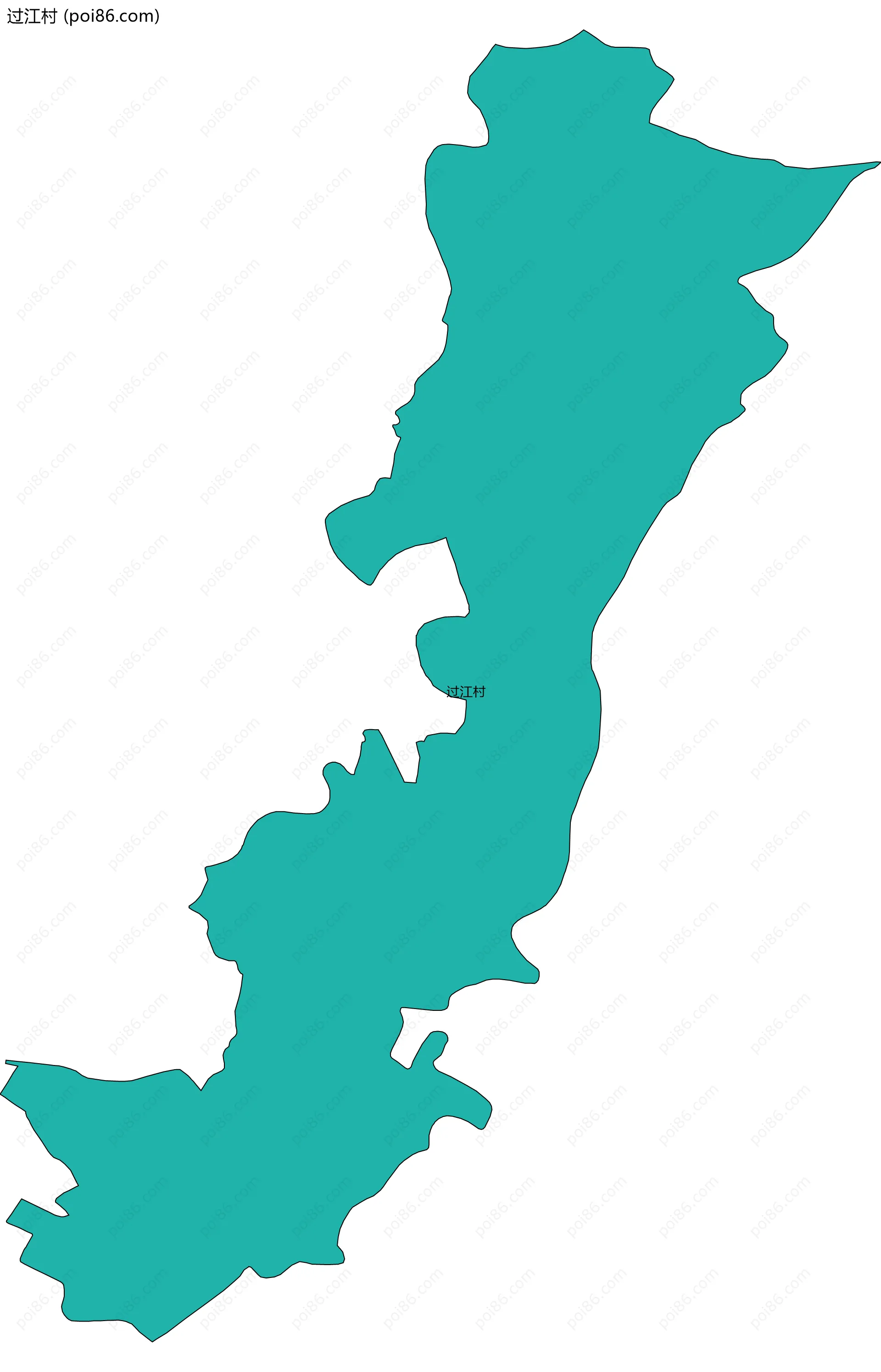 过江村边界地图