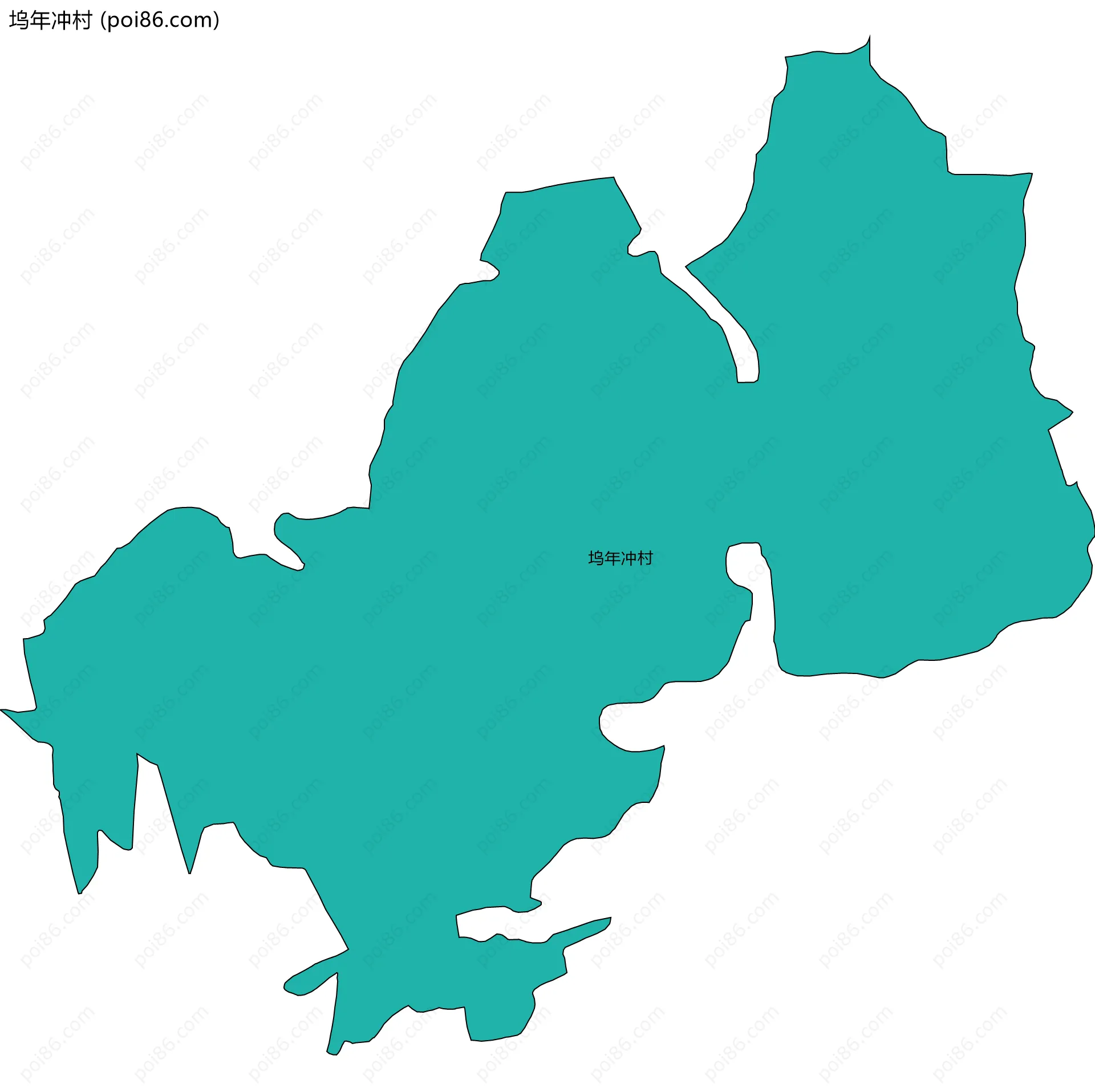 坞年冲村边界地图