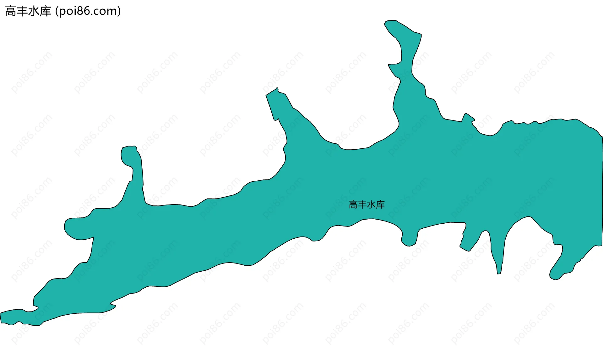 高丰水库边界地图