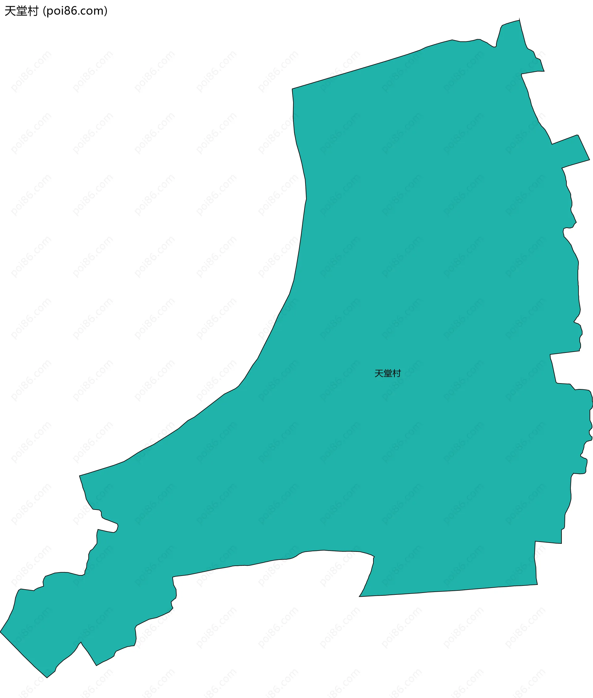 天堂村边界地图