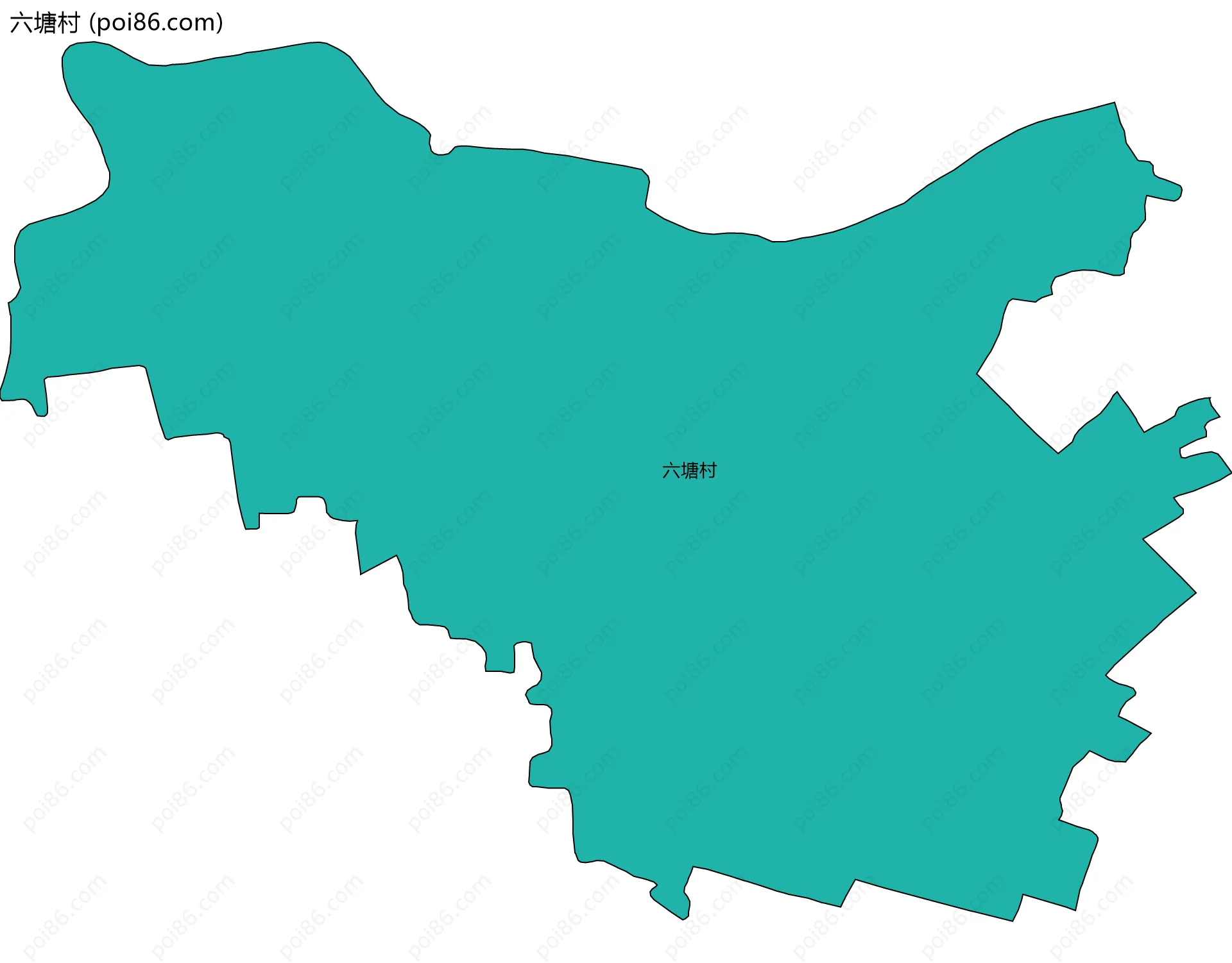 六塘村边界地图