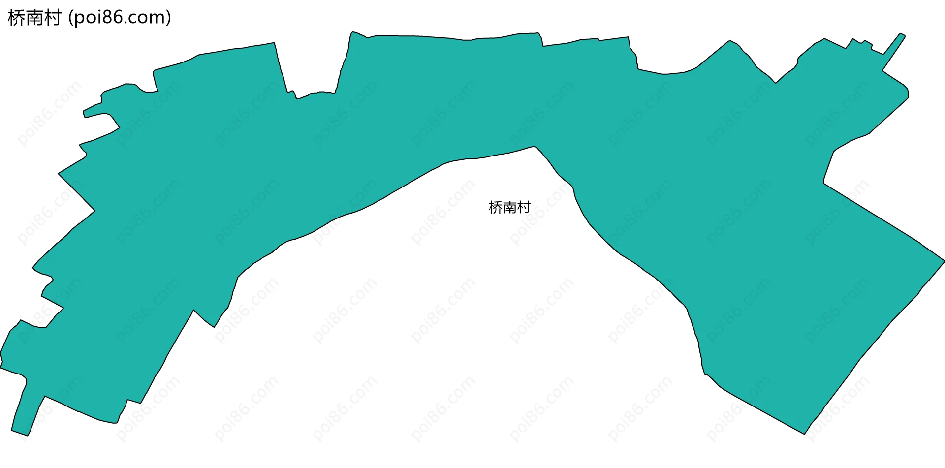 桥南村边界地图