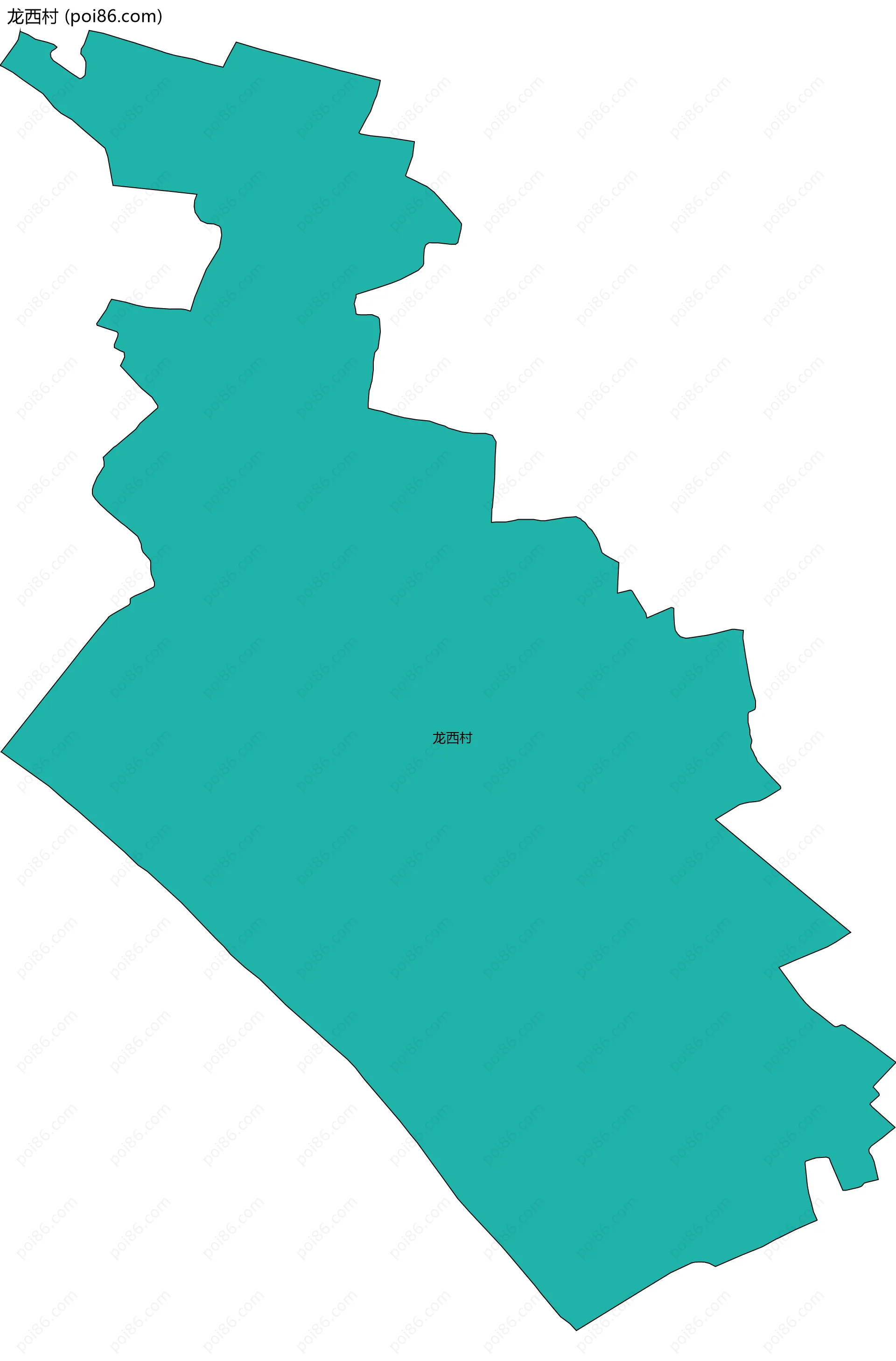 龙西村边界地图