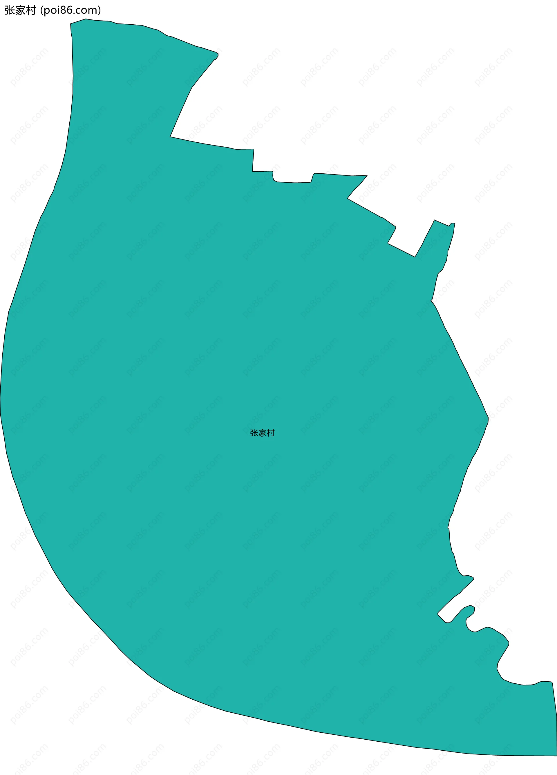 张家村边界地图