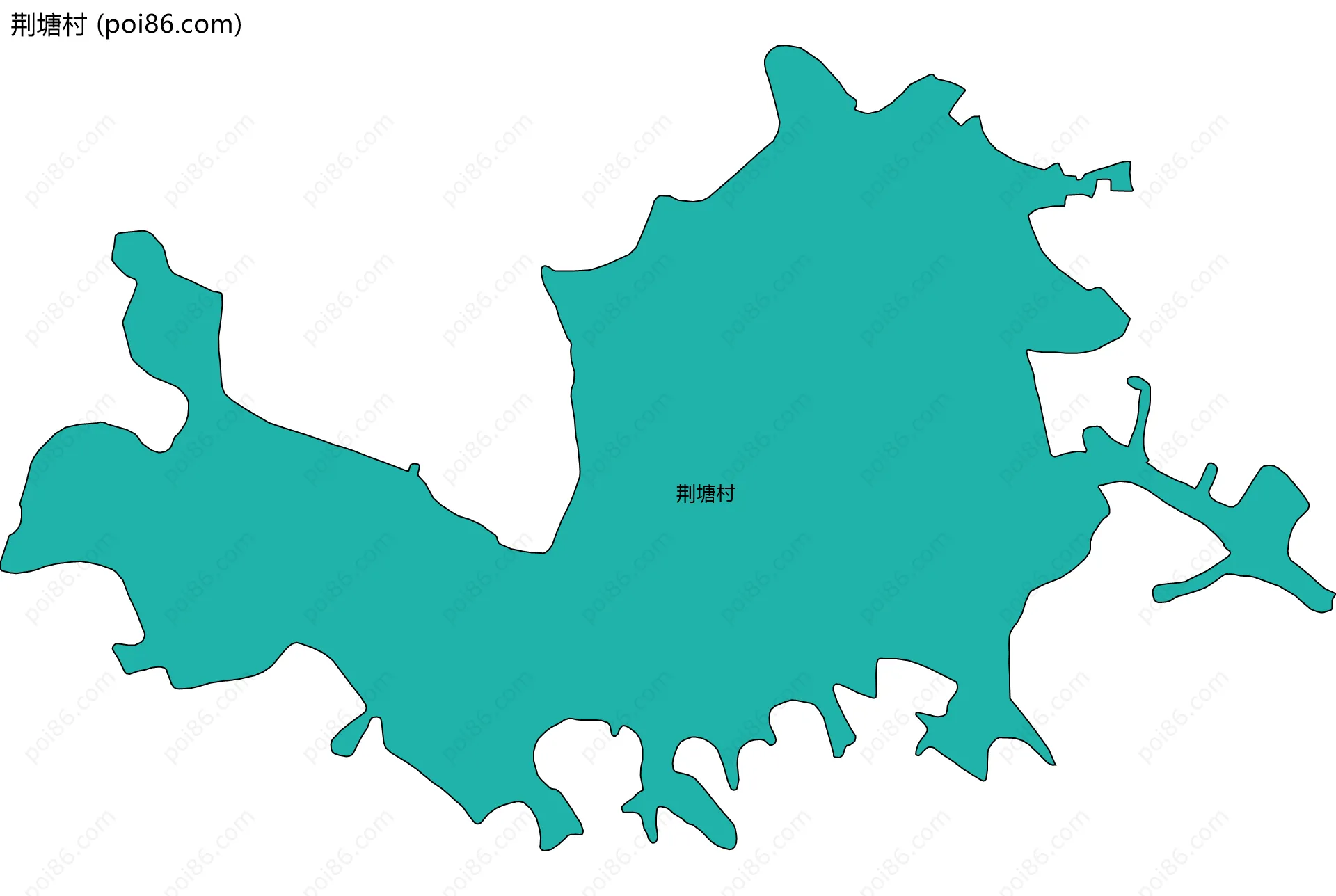 荆塘村边界地图