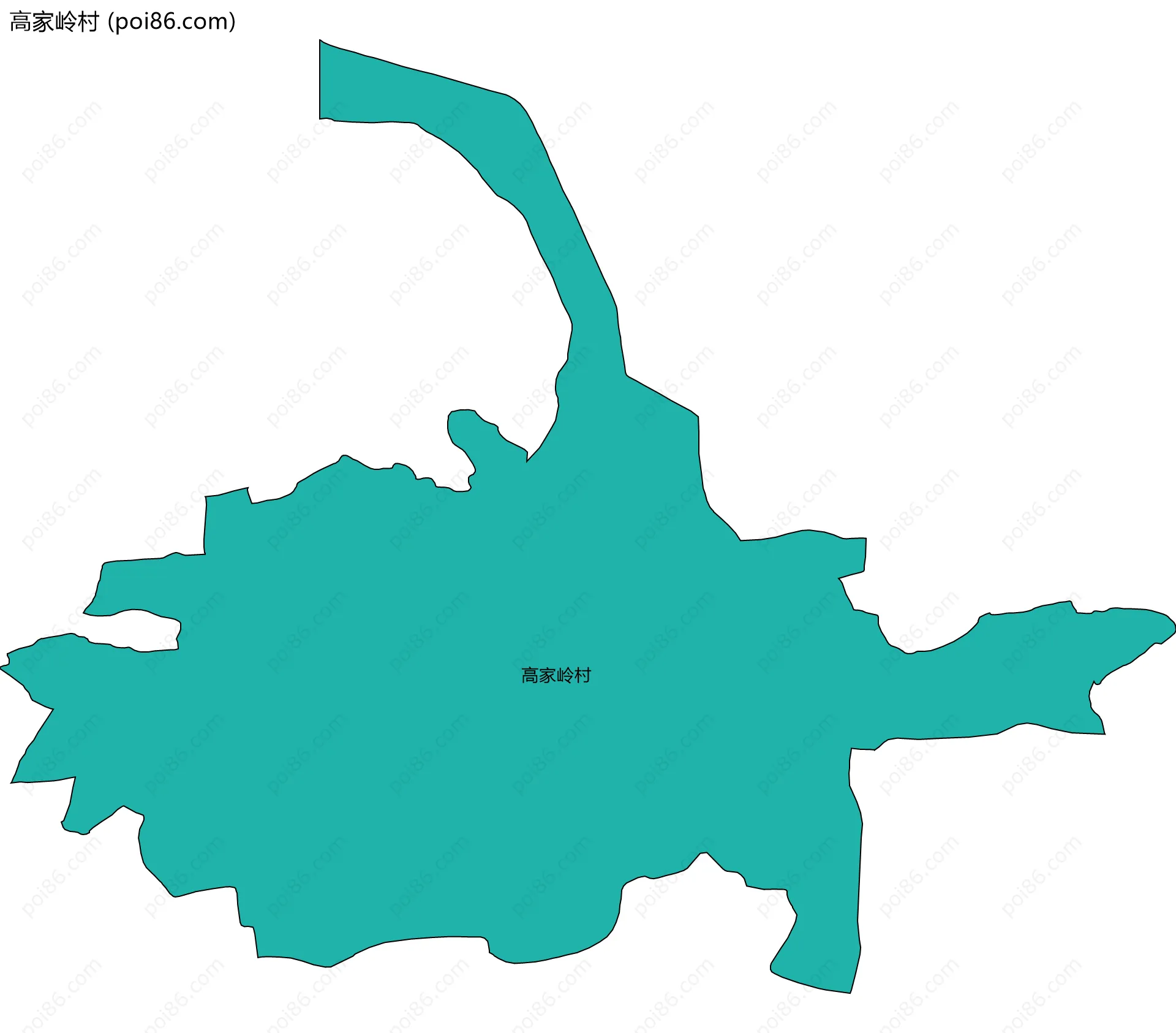高家岭村边界地图