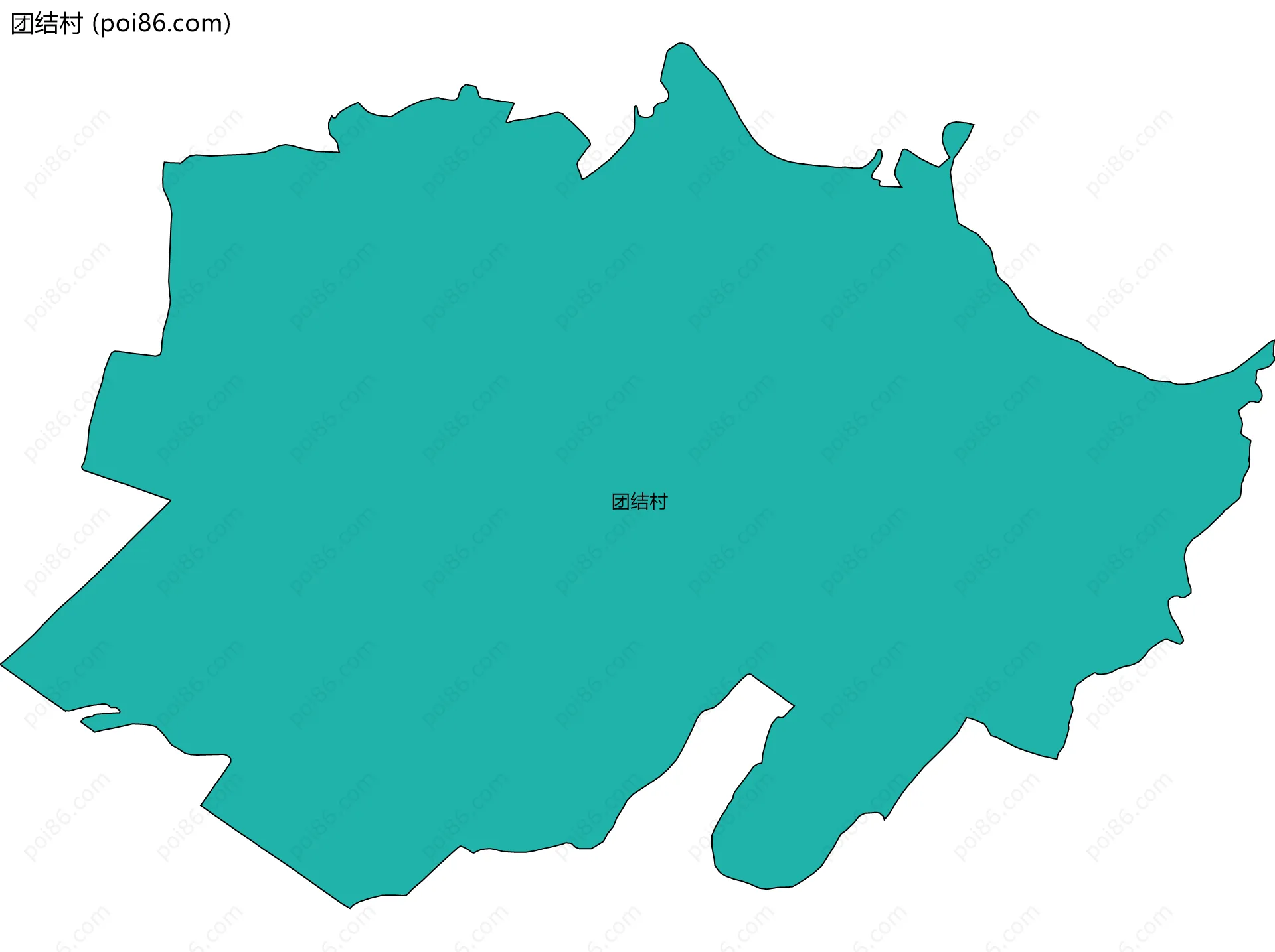 团结村边界地图