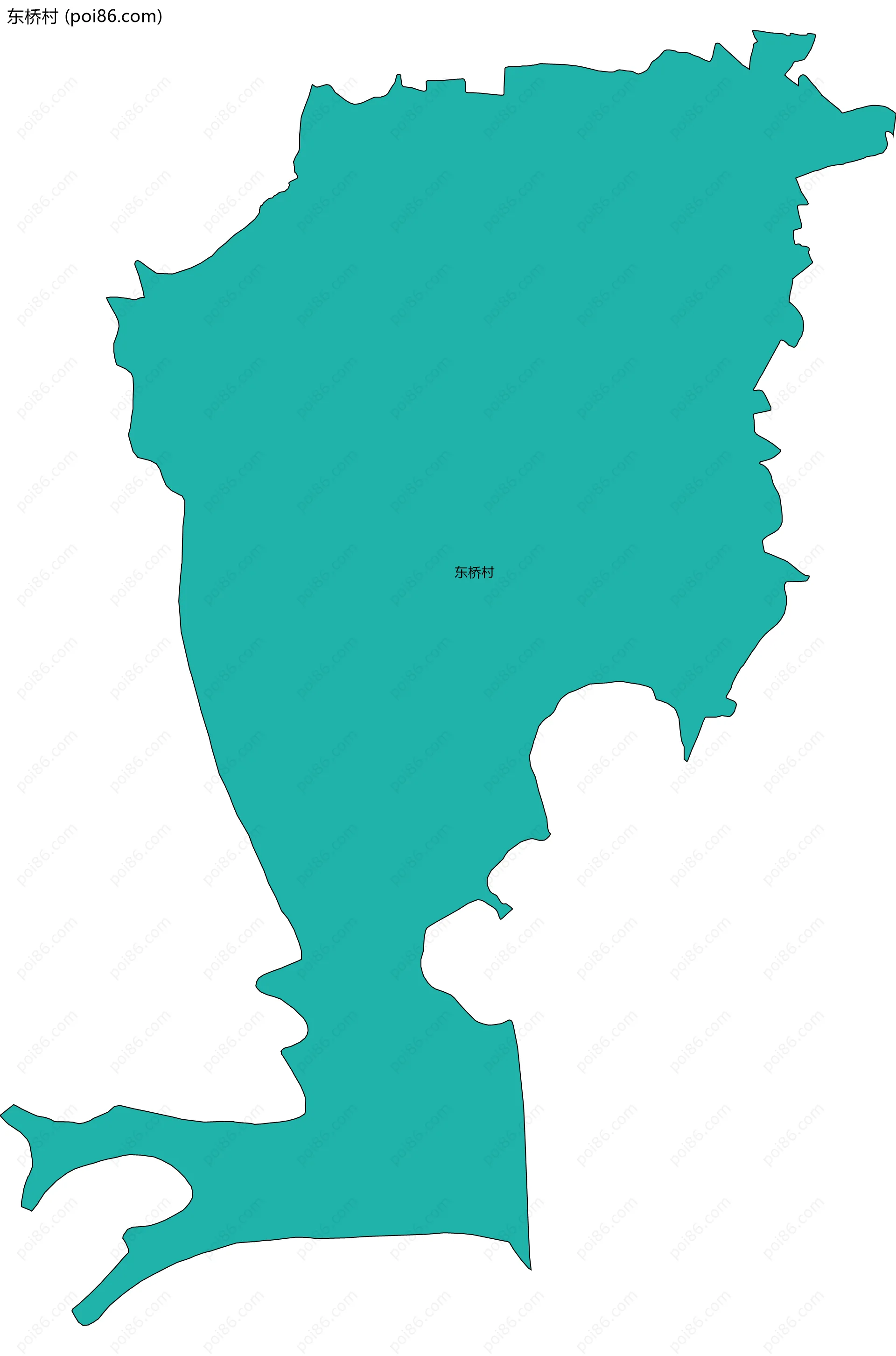 东桥村边界地图