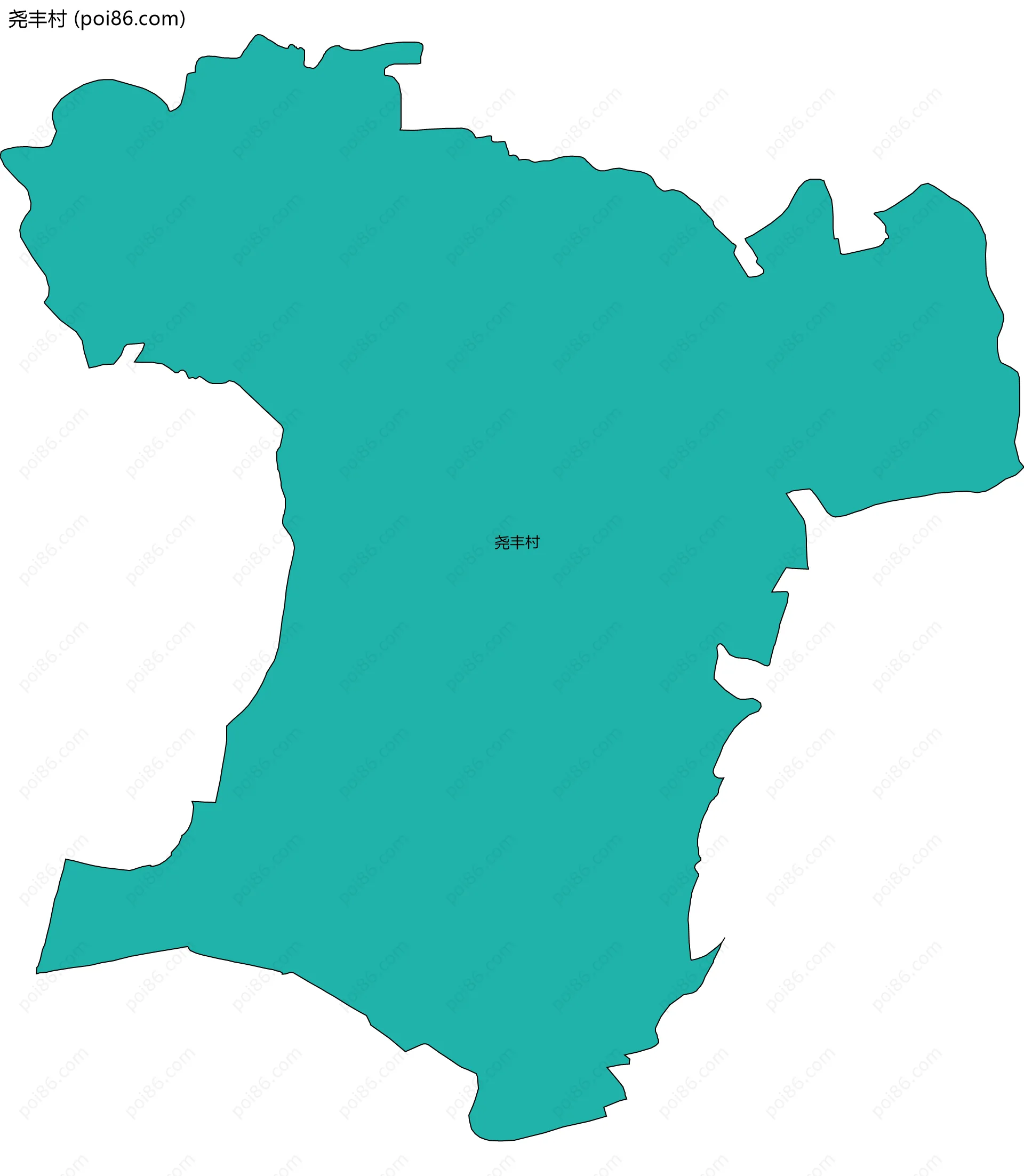 尧丰村边界地图