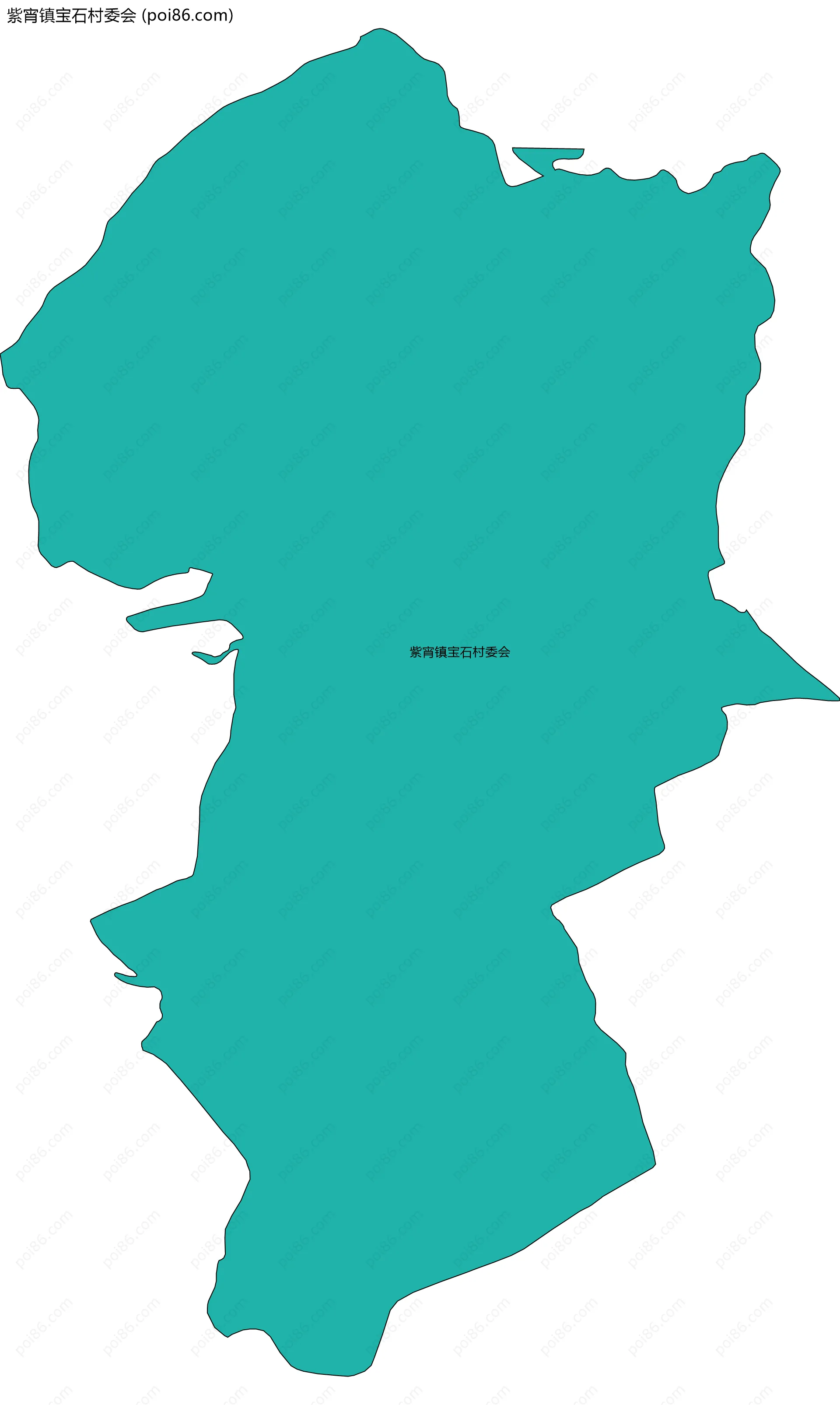 紫宵镇宝石村委会边界地图