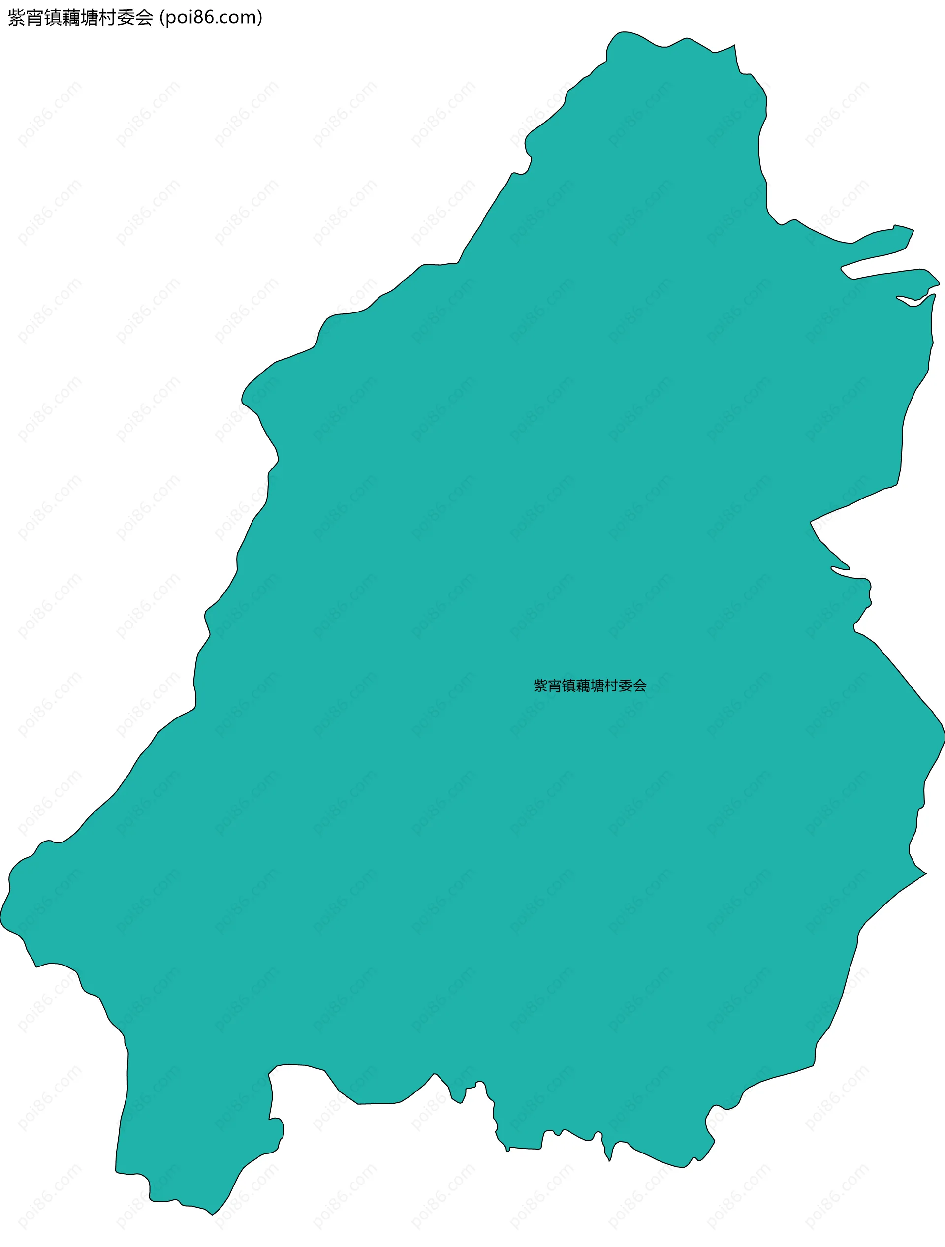 紫宵镇藕塘村委会边界地图