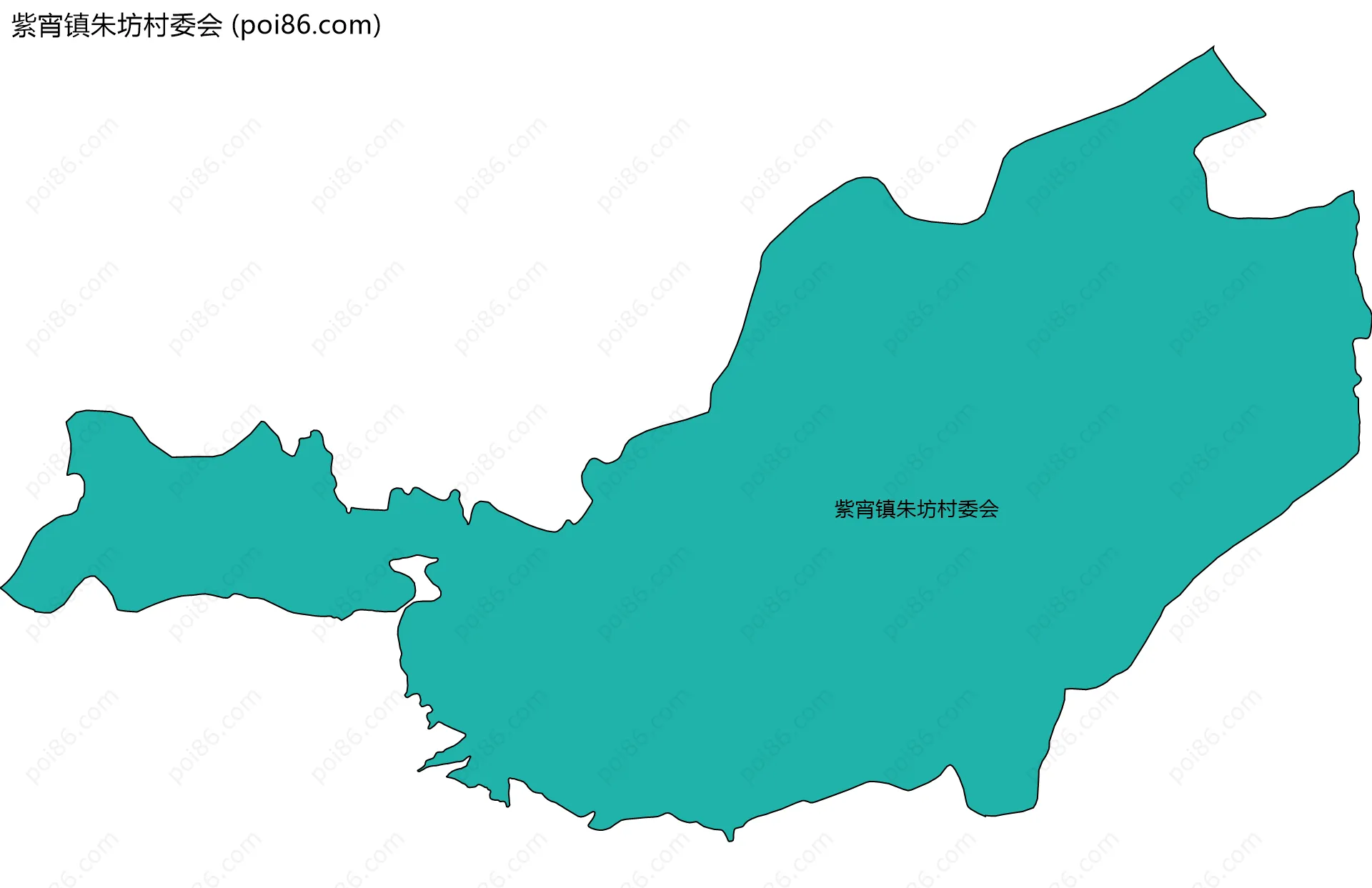 紫宵镇朱坊村委会边界地图