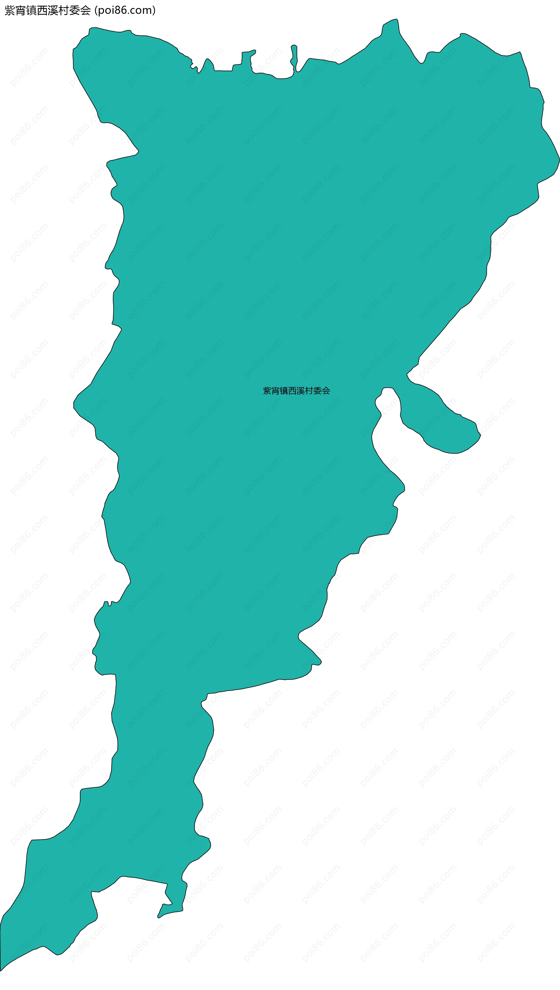 紫宵镇西溪村委会边界地图