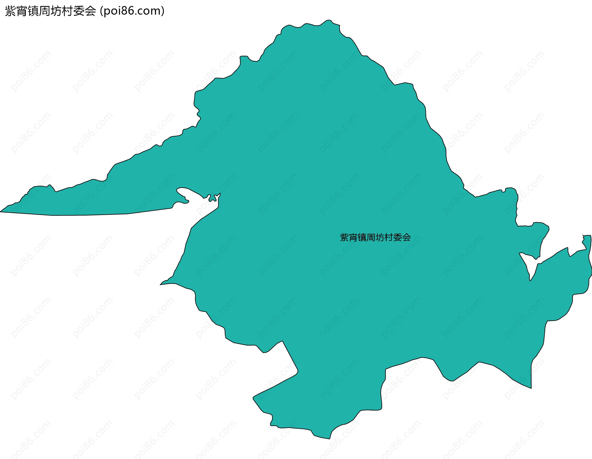 紫宵镇周坊村委会边界地图