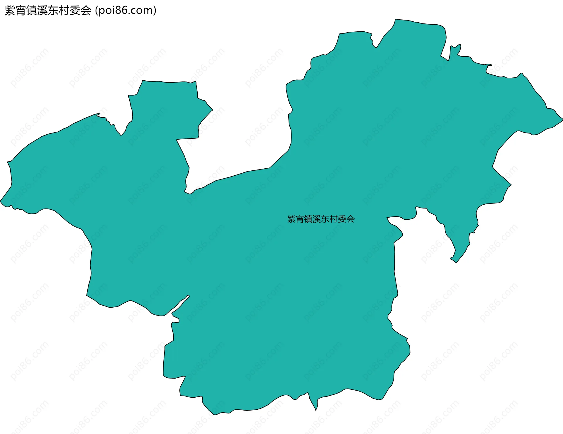 紫宵镇溪东村委会边界地图