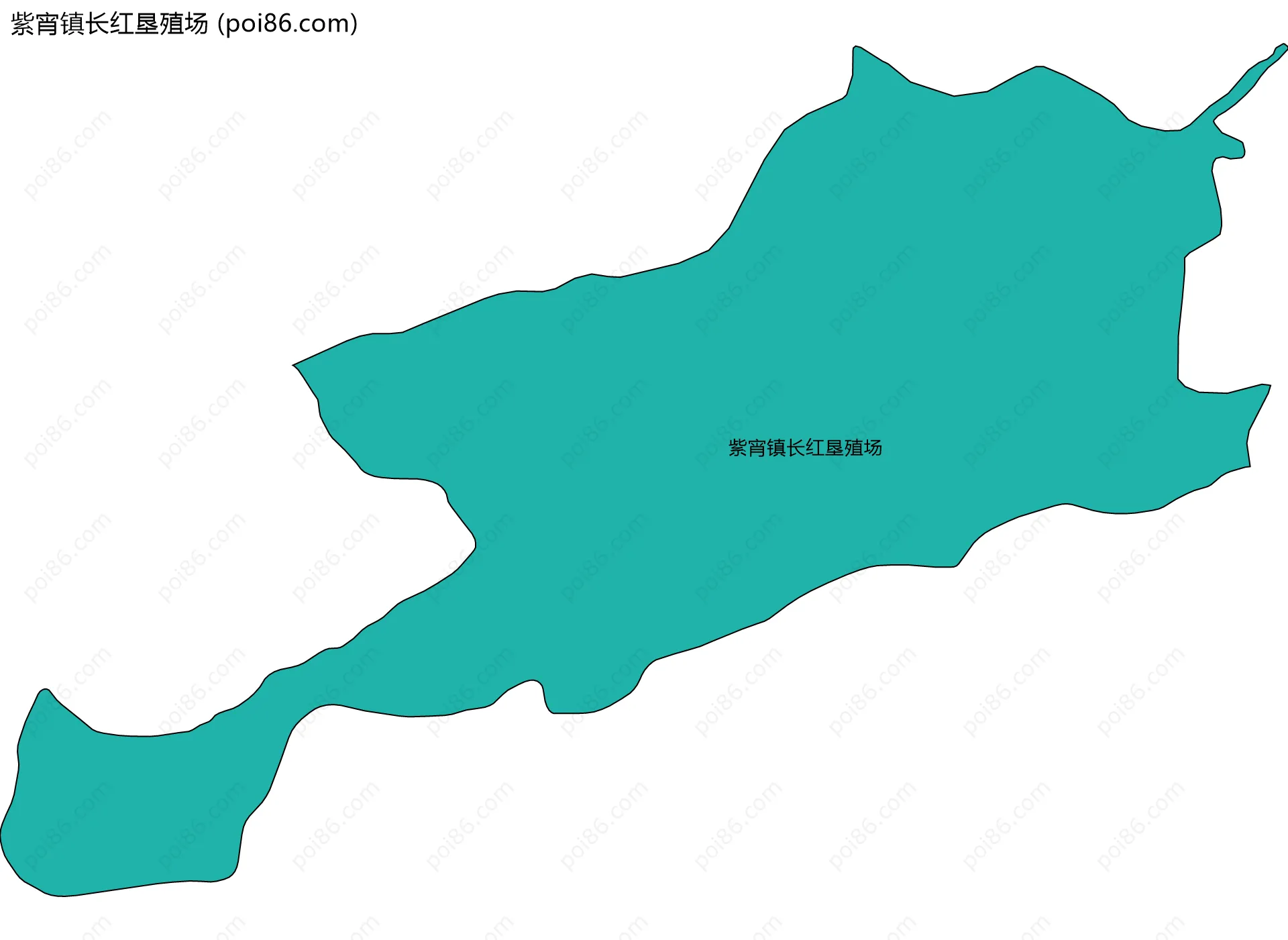 紫宵镇长红垦殖场边界地图