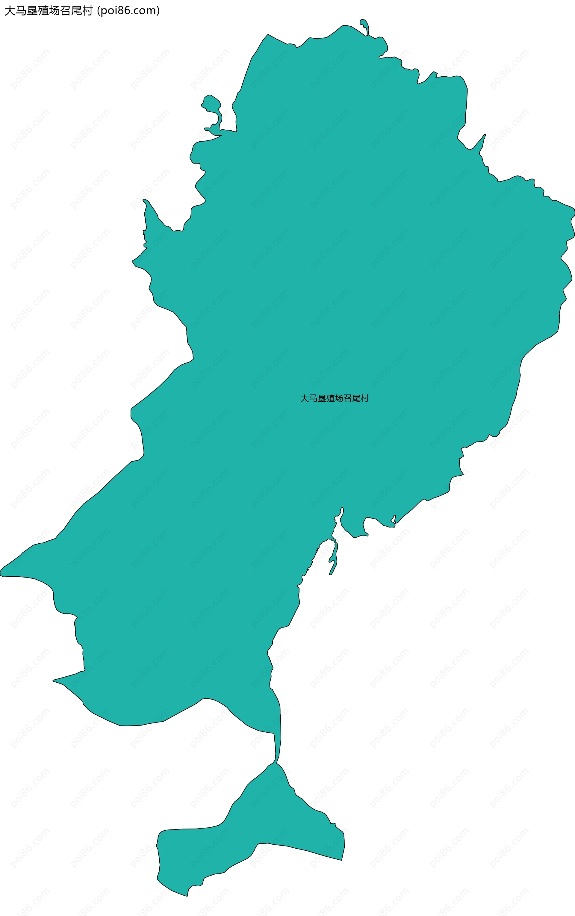 大马垦殖场召尾村边界地图