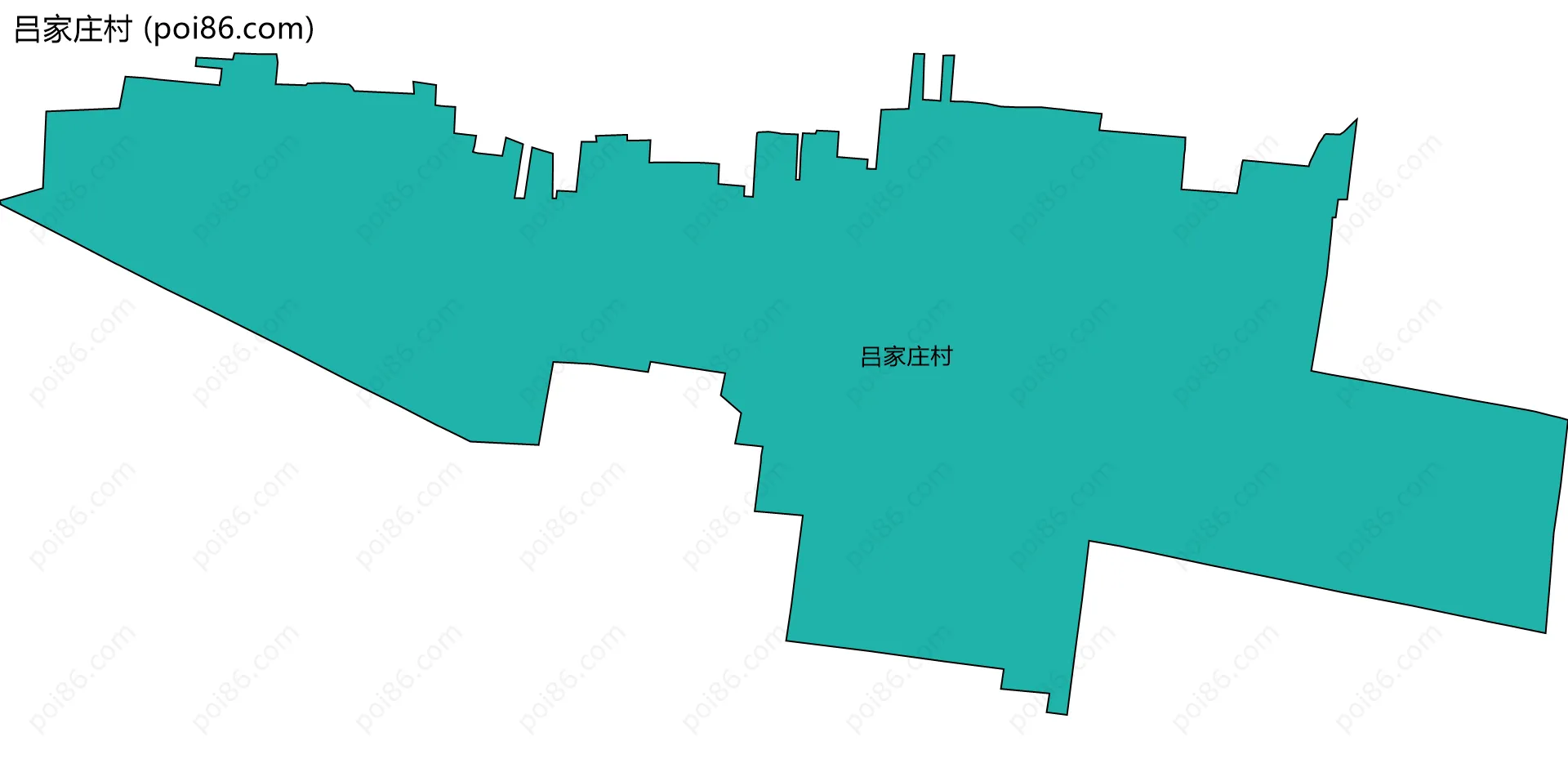 吕家庄村边界地图