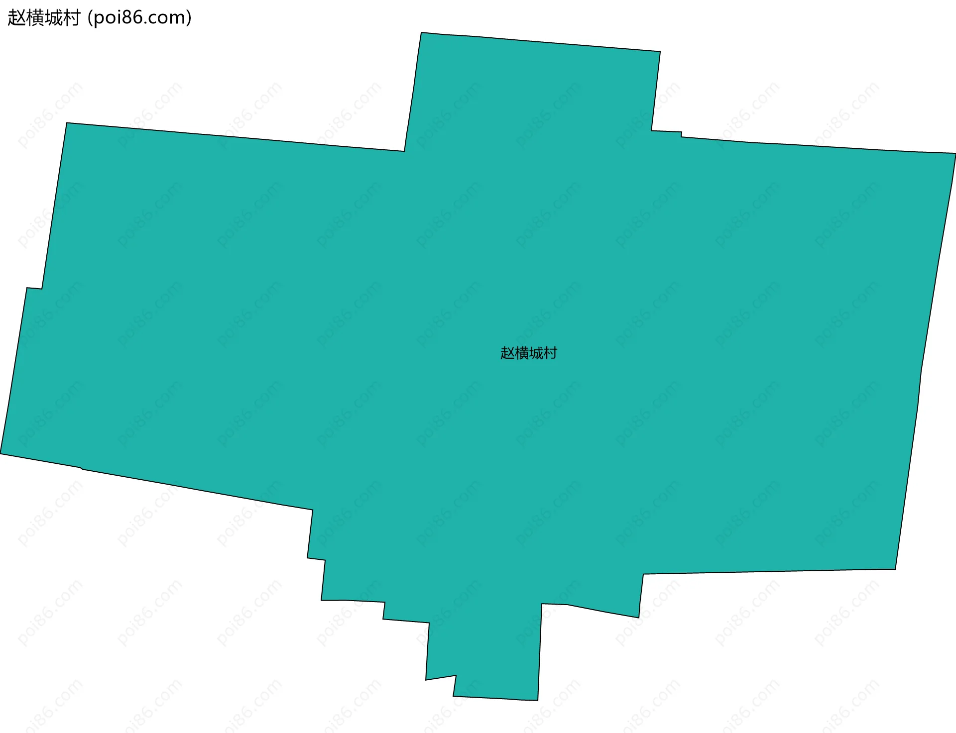 赵横城村边界地图