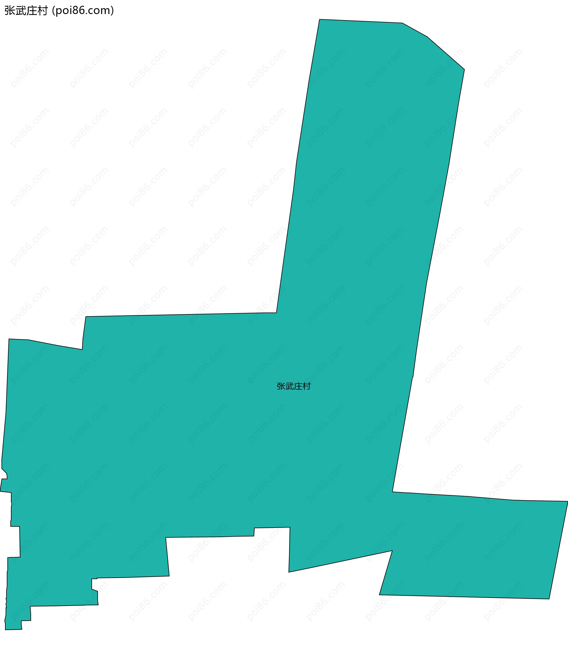 张武庄村边界地图