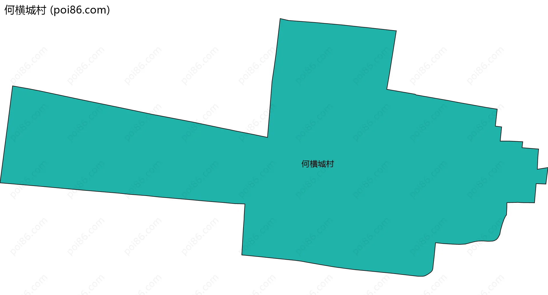 何横城村边界地图