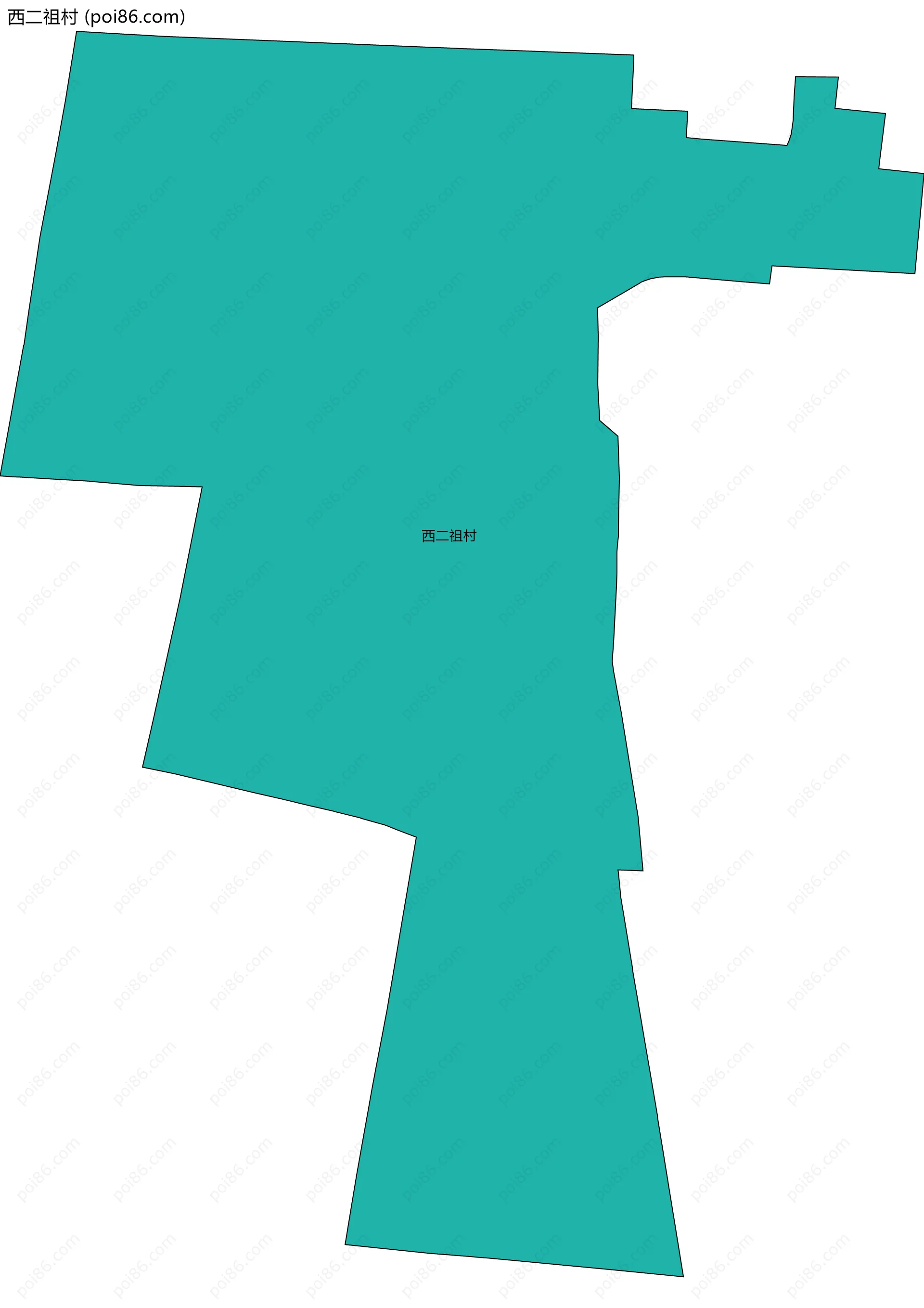 西二祖村边界地图