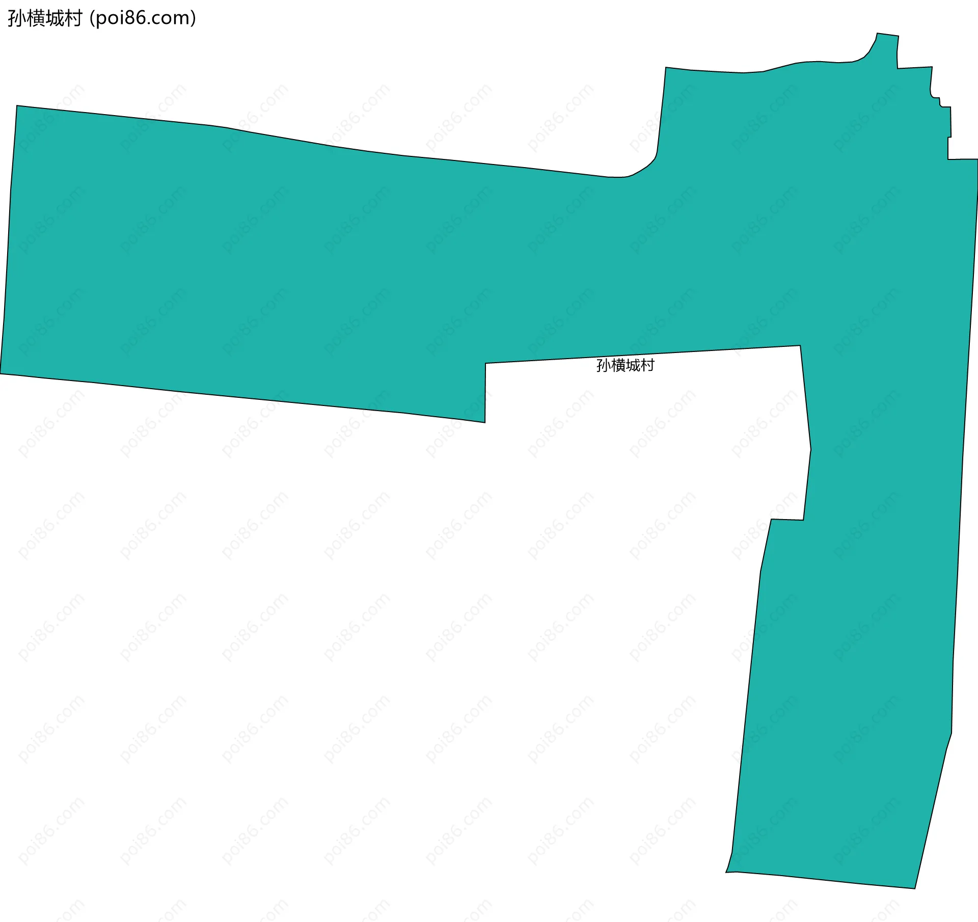 孙横城村边界地图