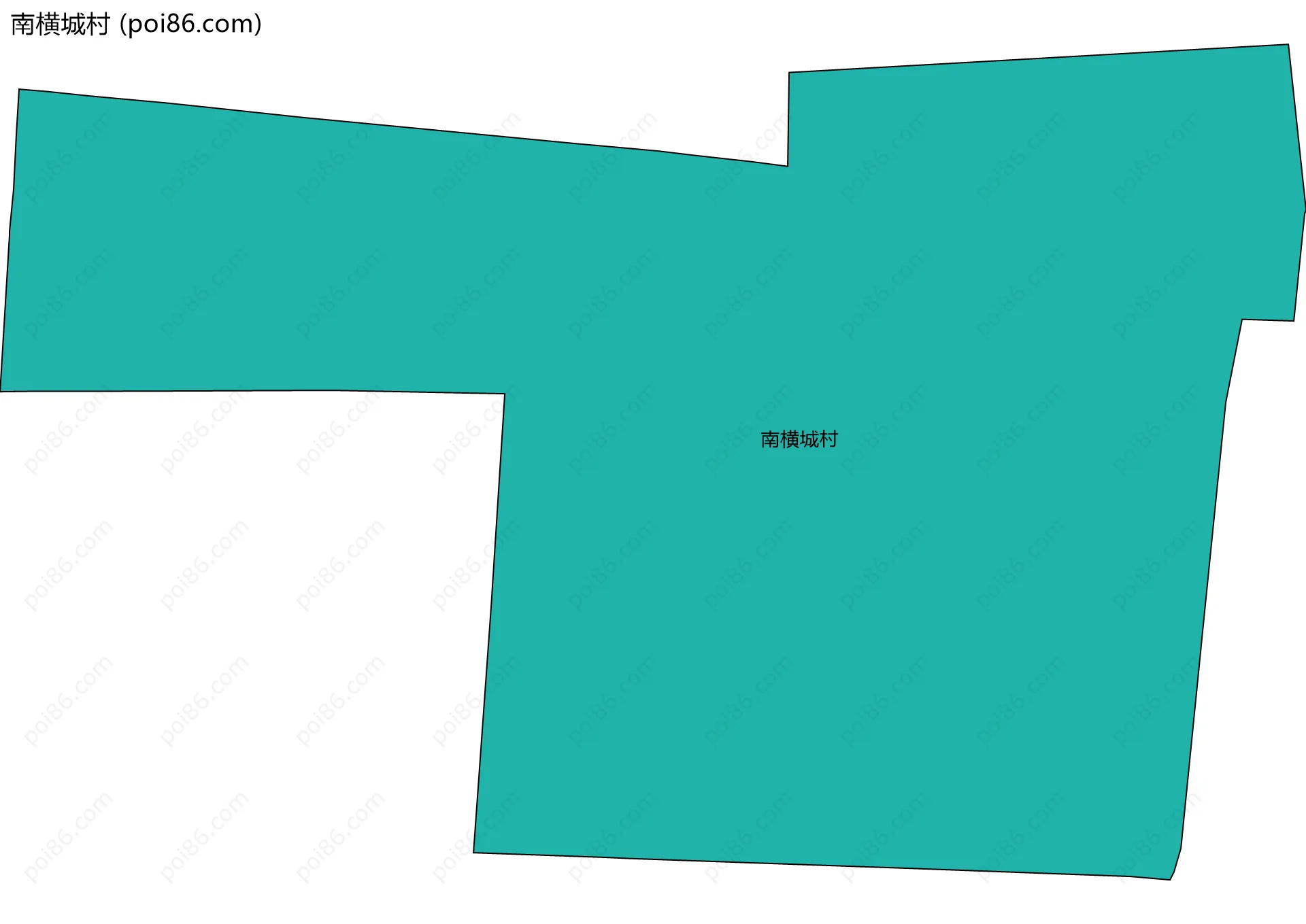 南横城村边界地图