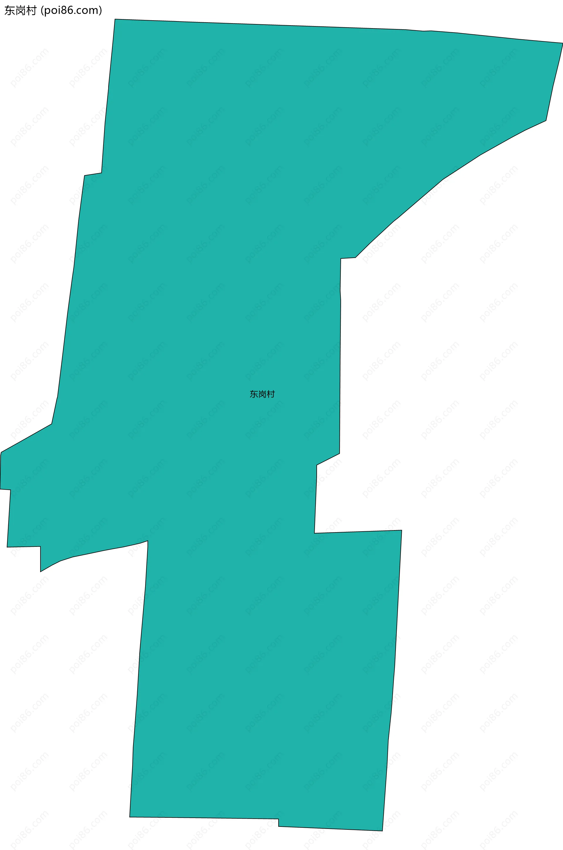 东岗村边界地图