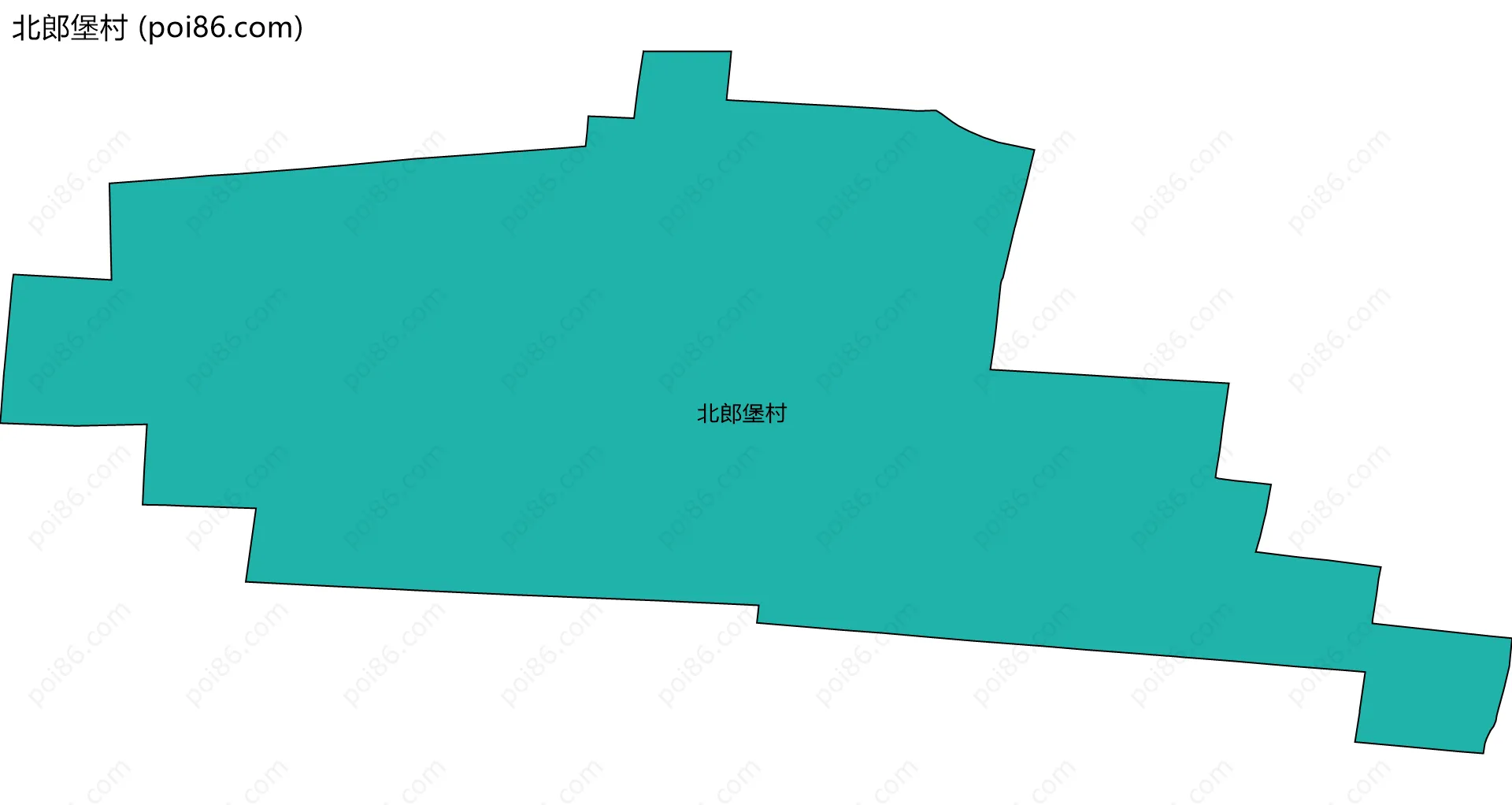 北郎堡村边界地图