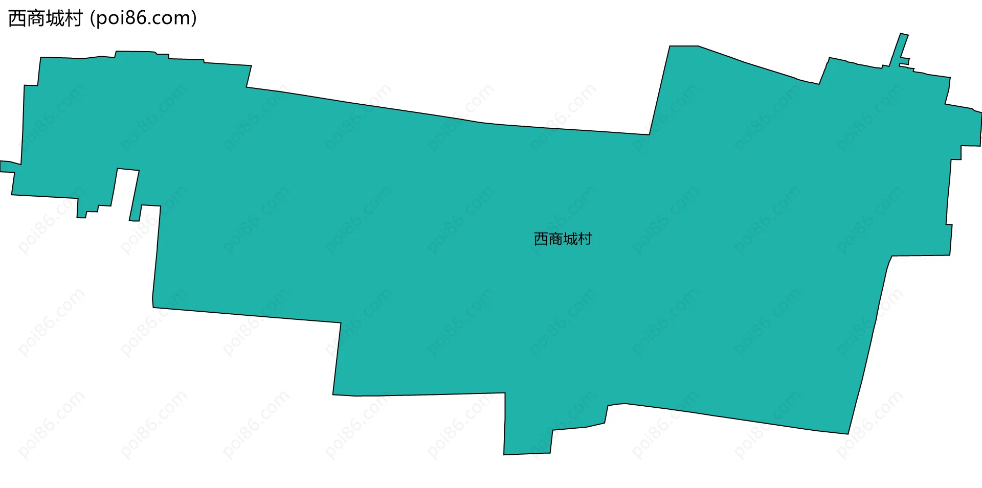 西商城村边界地图