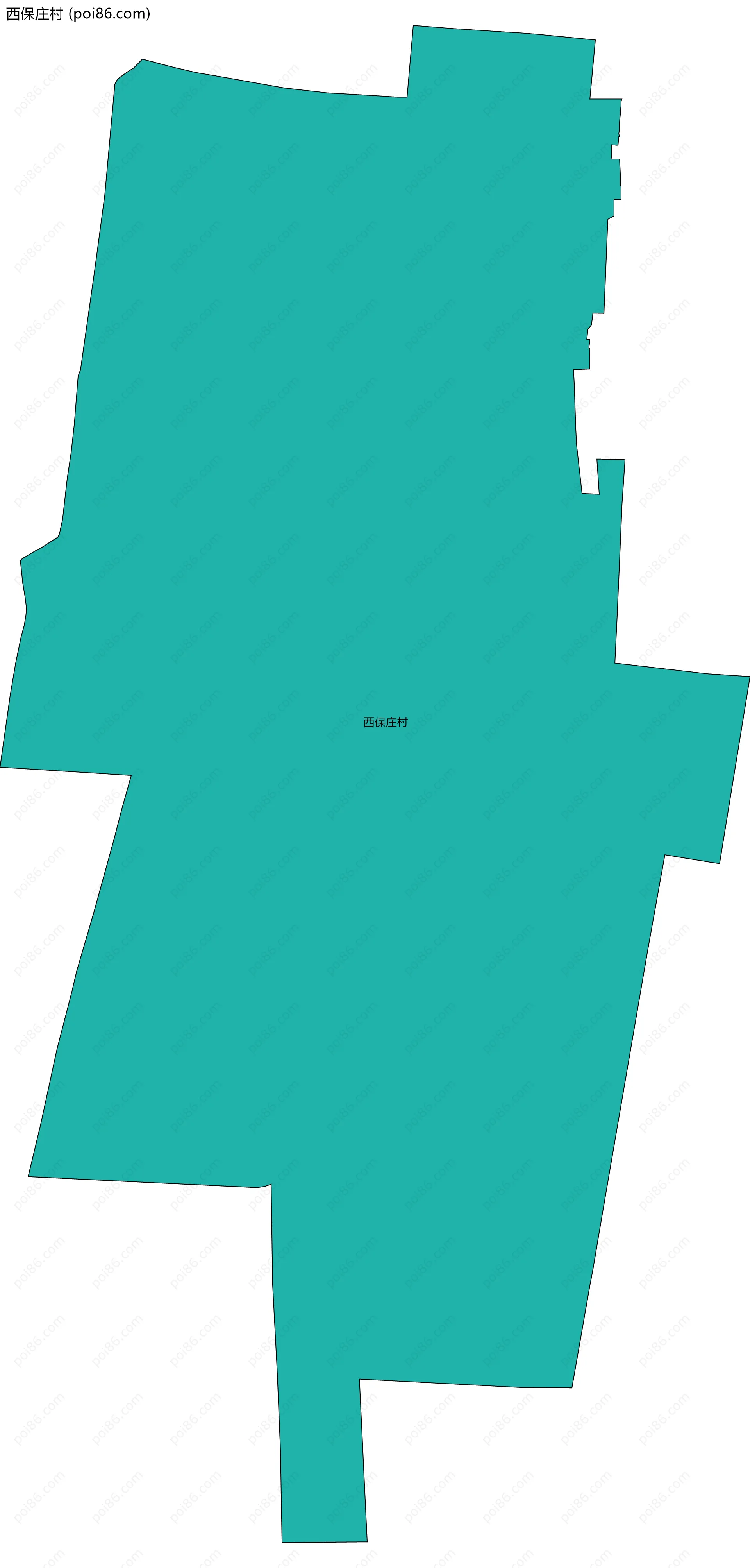 西保庄村边界地图