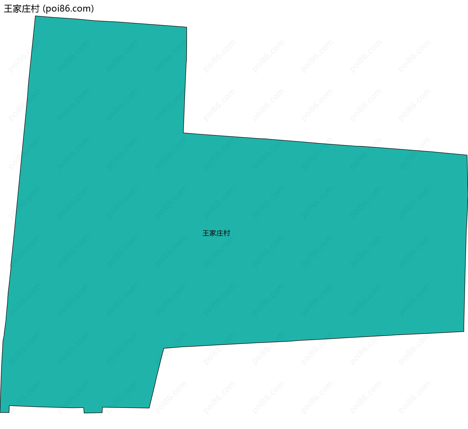 王家庄村边界地图