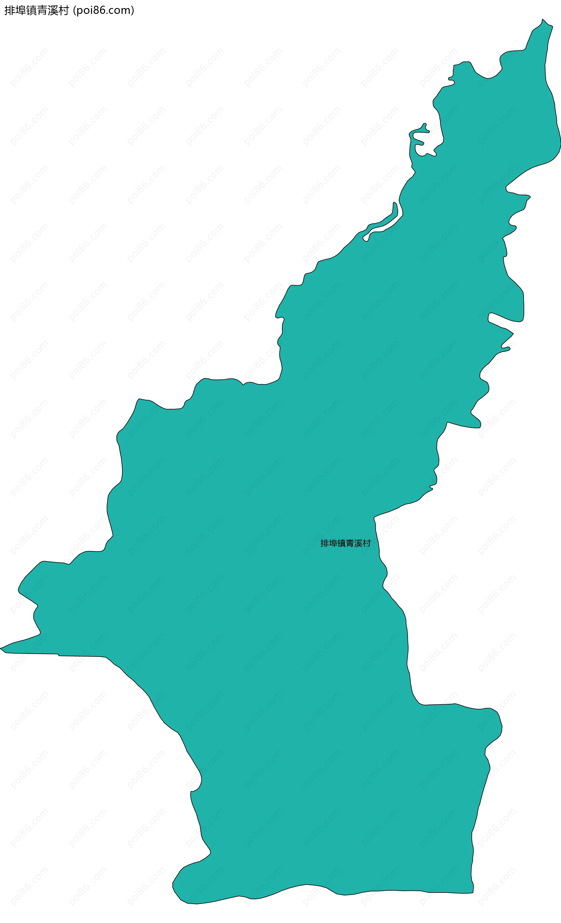 排埠镇青溪村边界地图