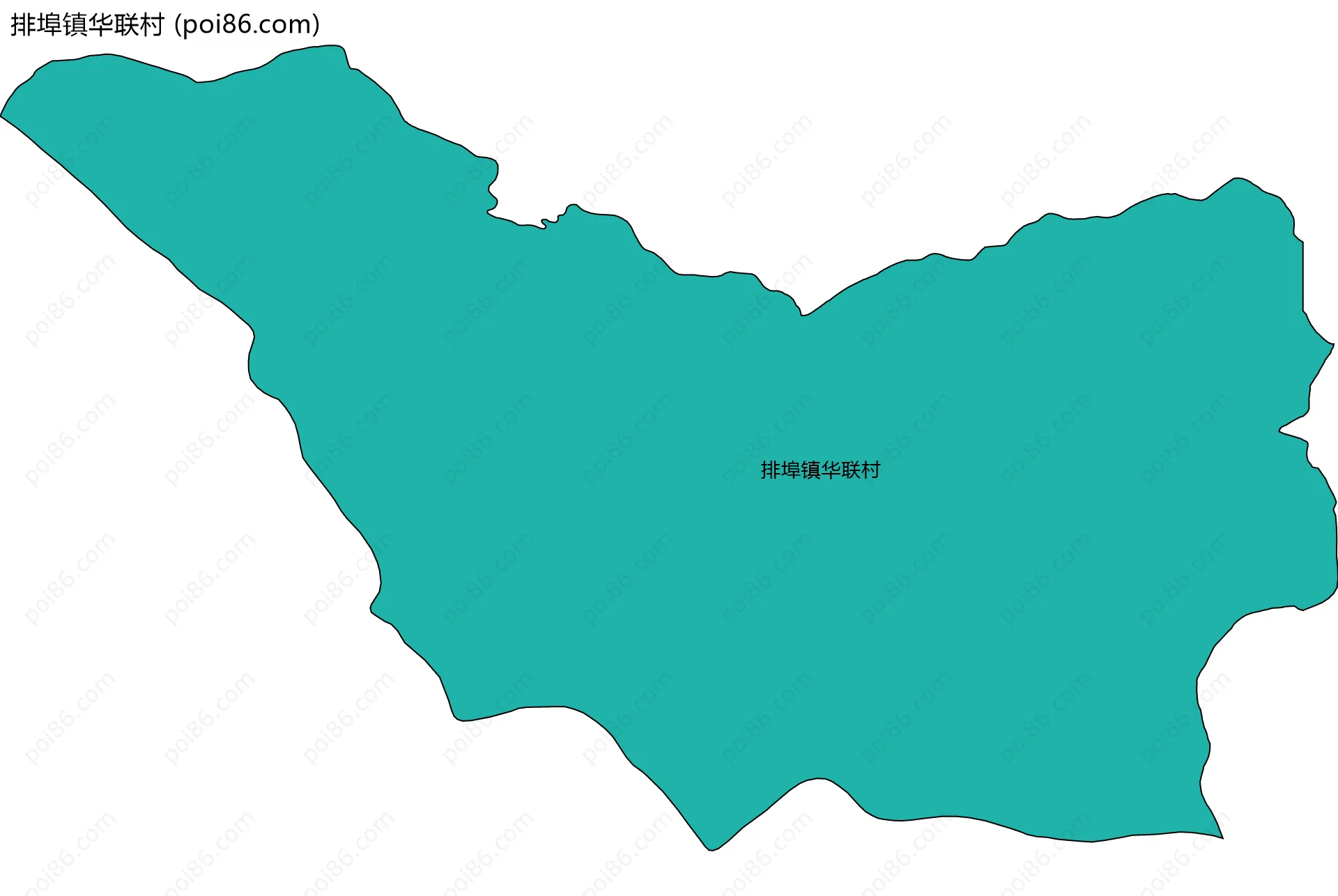 排埠镇华联村边界地图