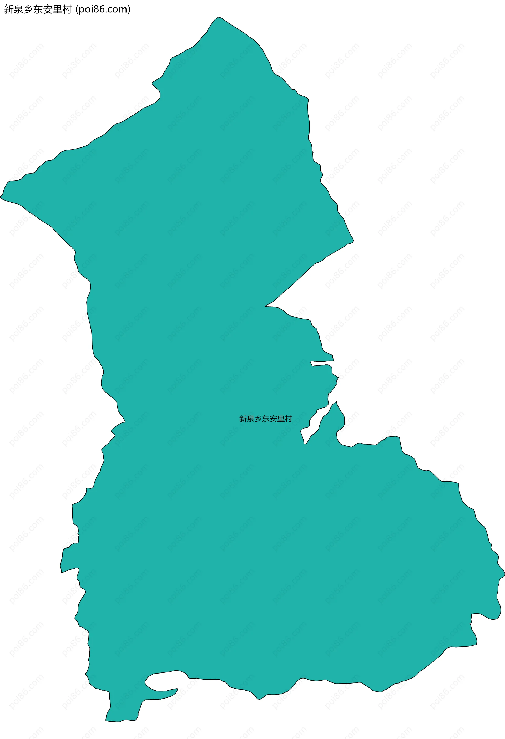 新泉乡东安里村边界地图