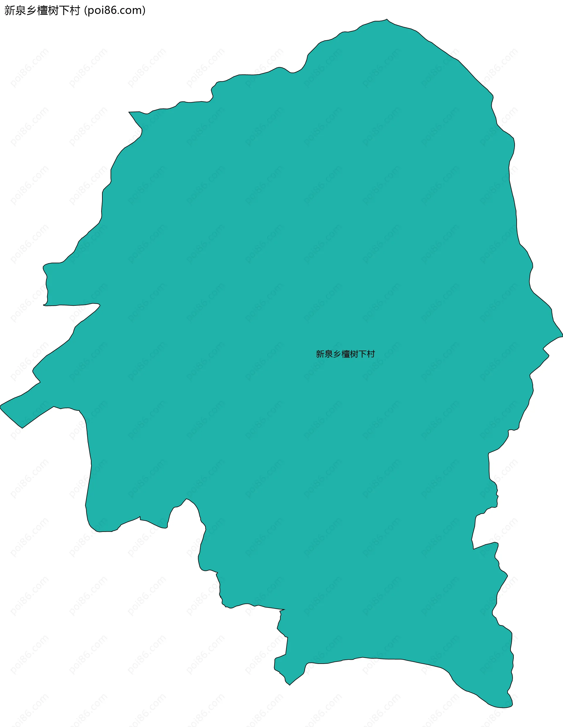新泉乡檀树下村边界地图