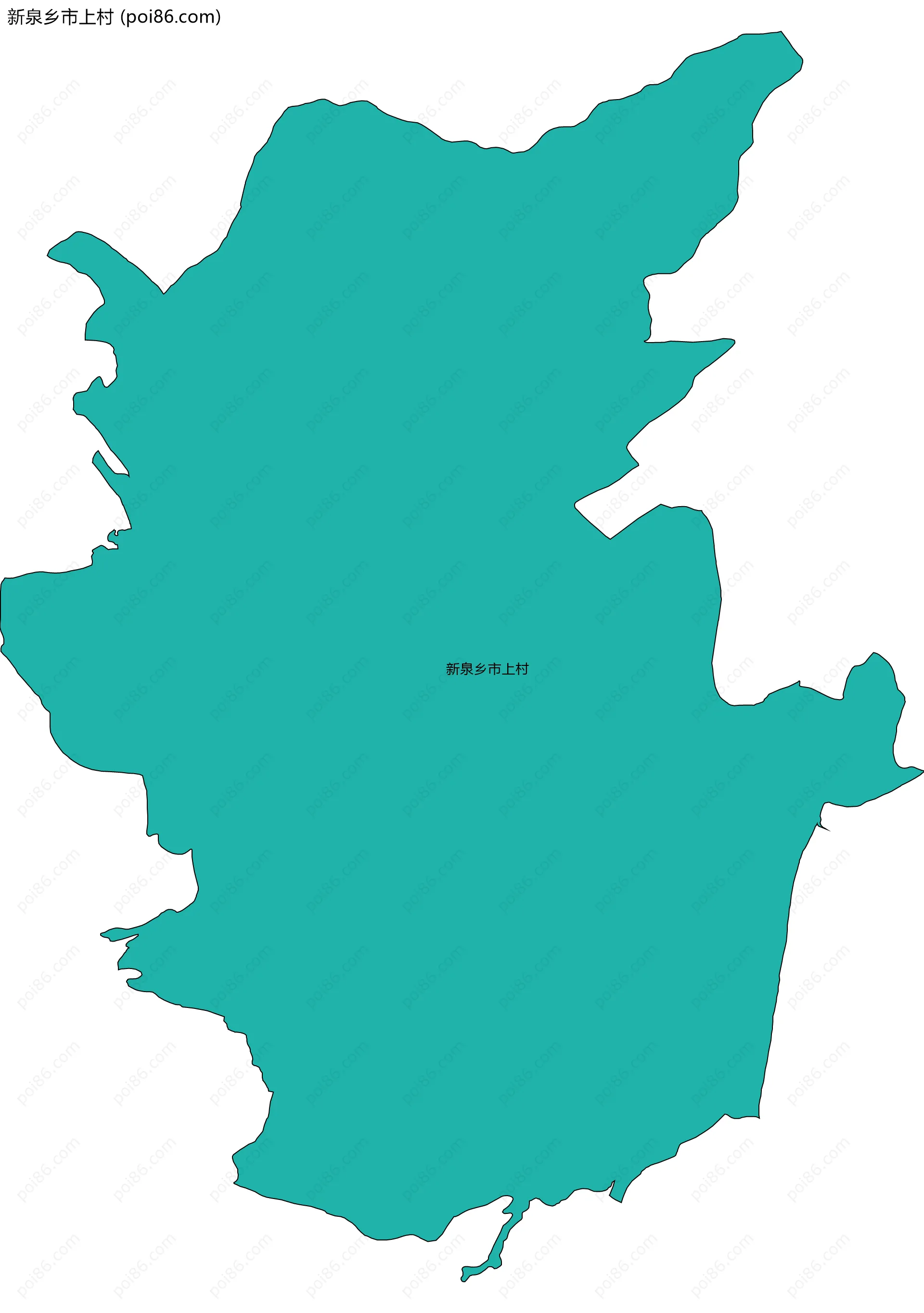 新泉乡市上村边界地图