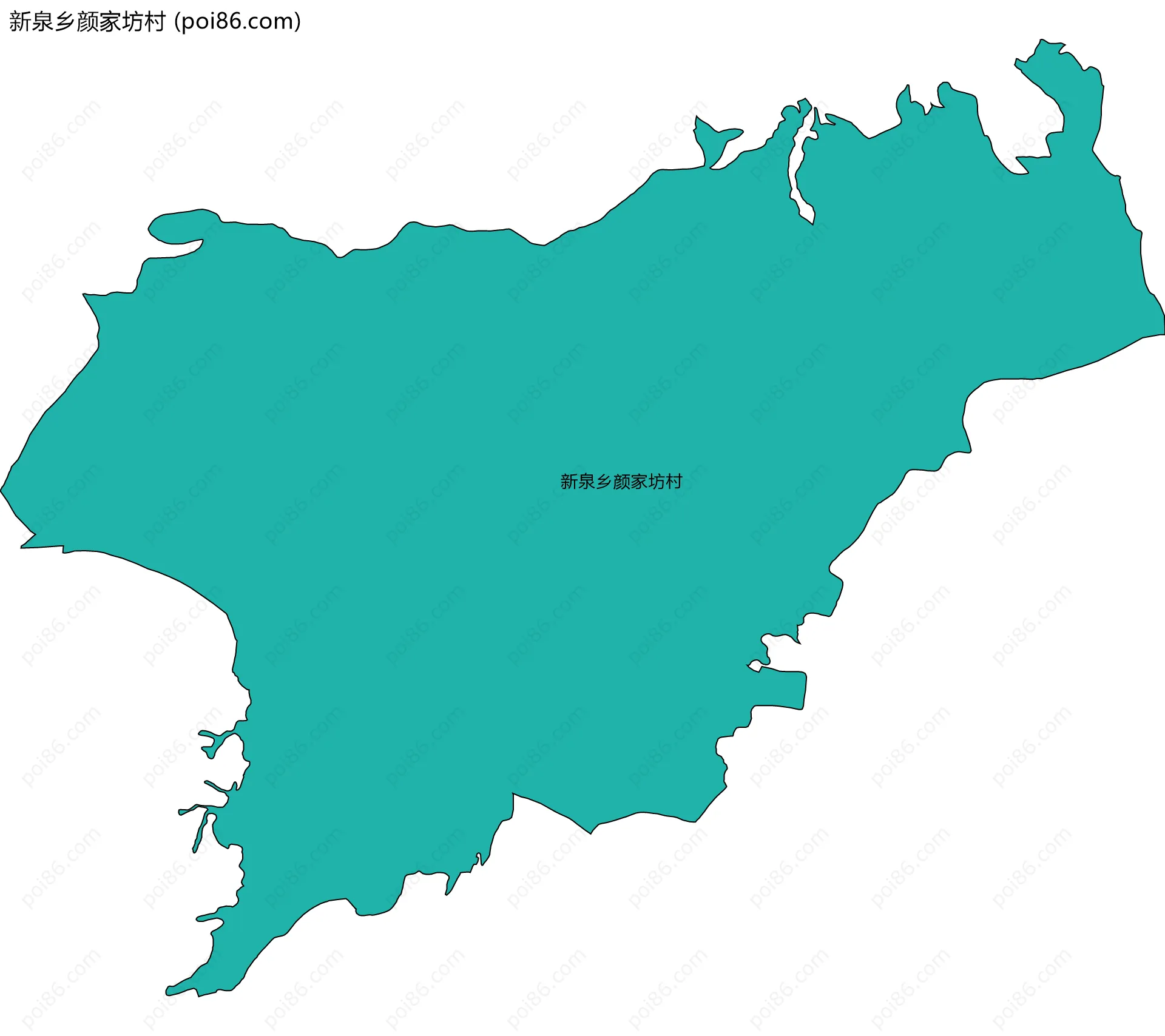 新泉乡颜家坊村边界地图