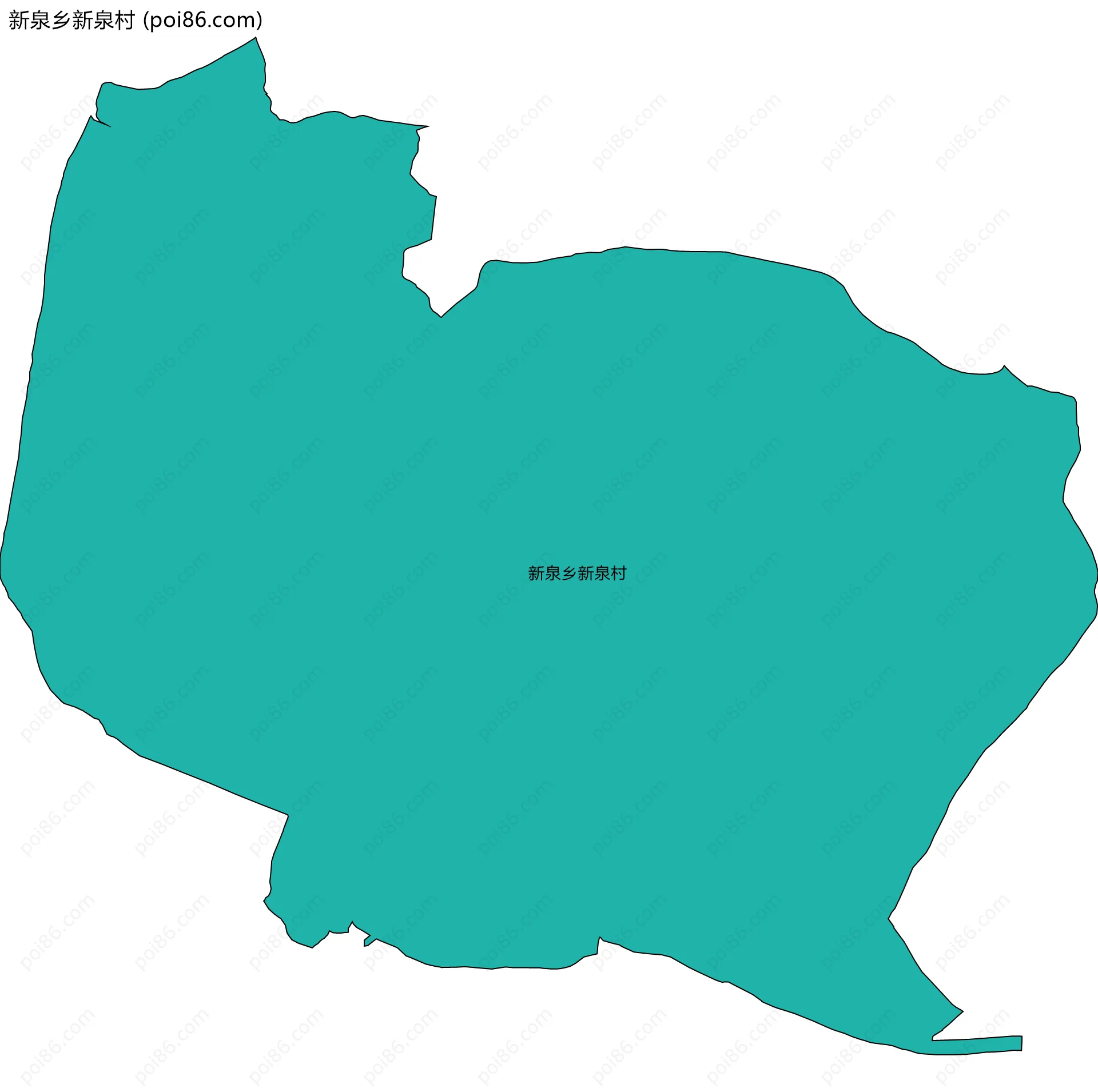 新泉乡新泉村边界地图