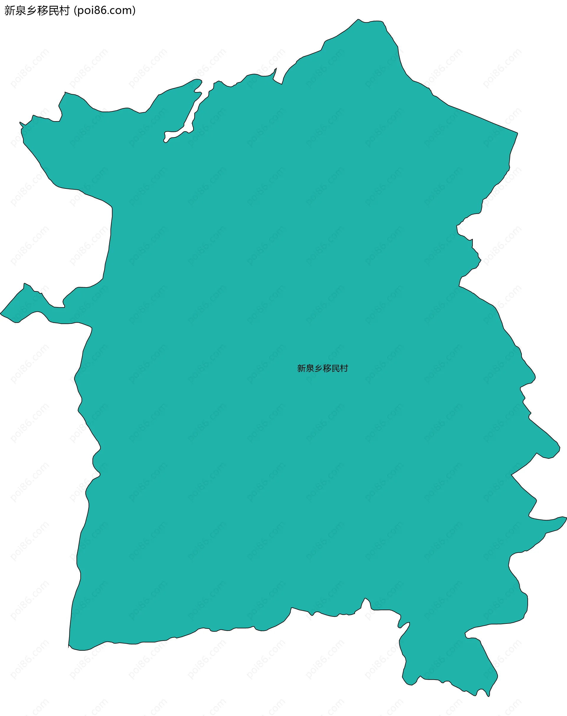 新泉乡移民村边界地图