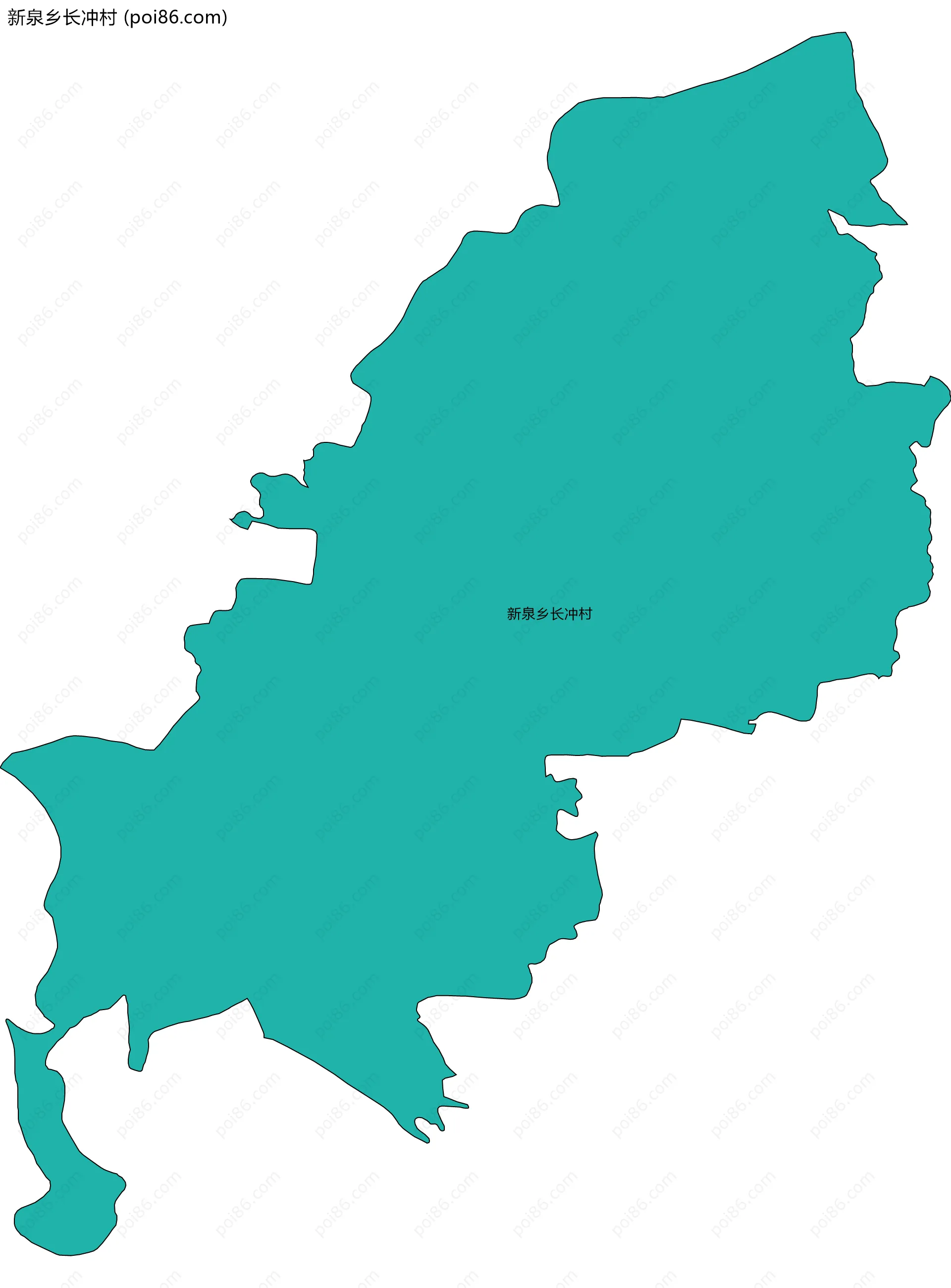 新泉乡长冲村边界地图