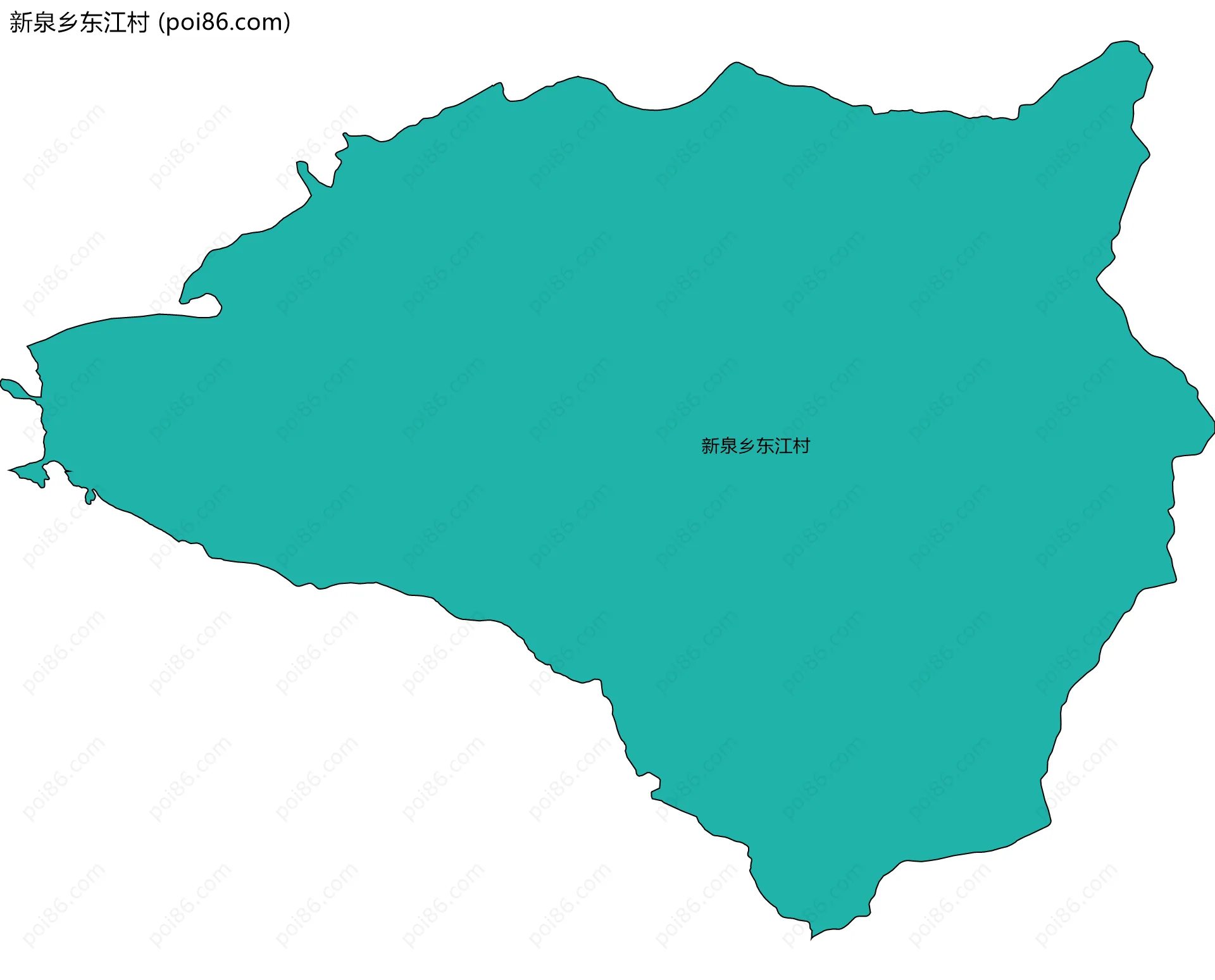 新泉乡东江村边界地图