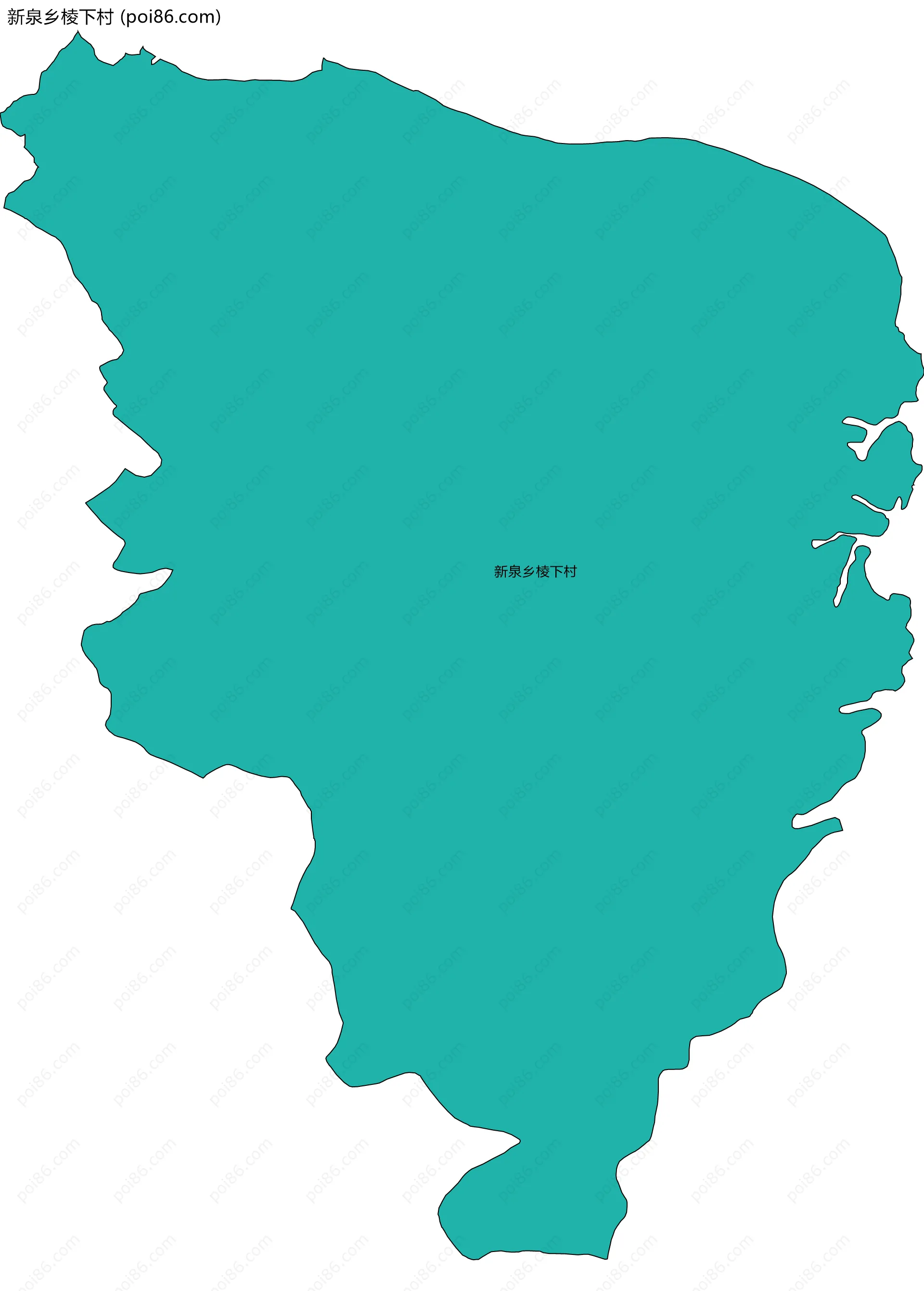 新泉乡棱下村边界地图