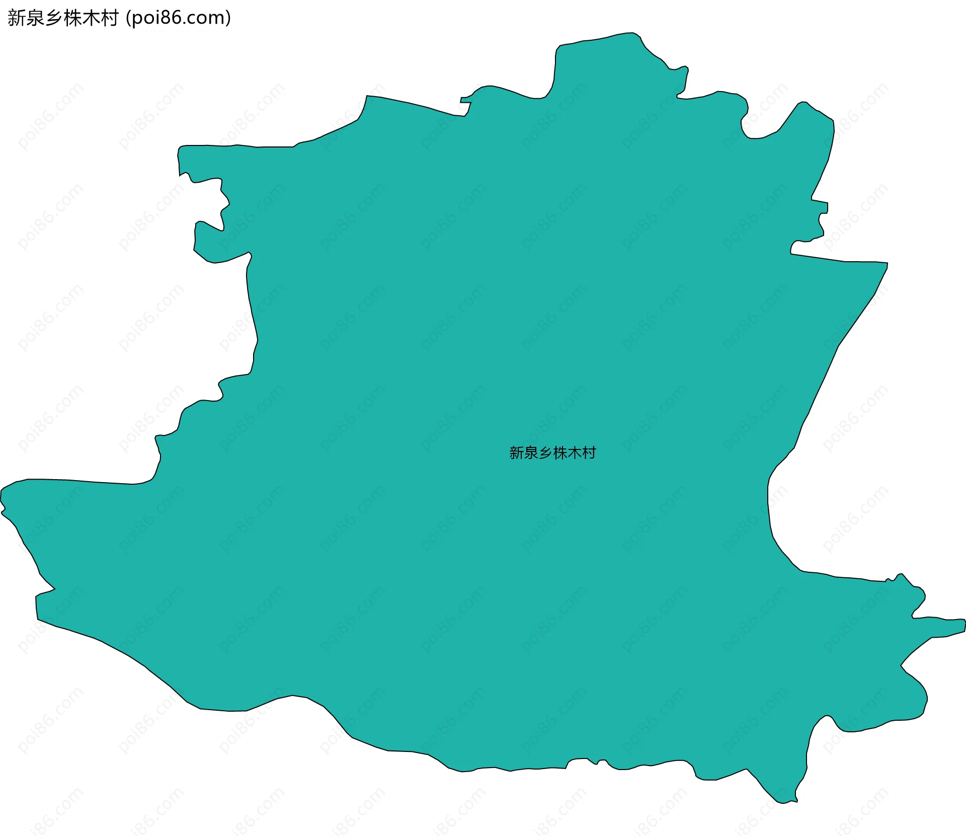 新泉乡株木村边界地图