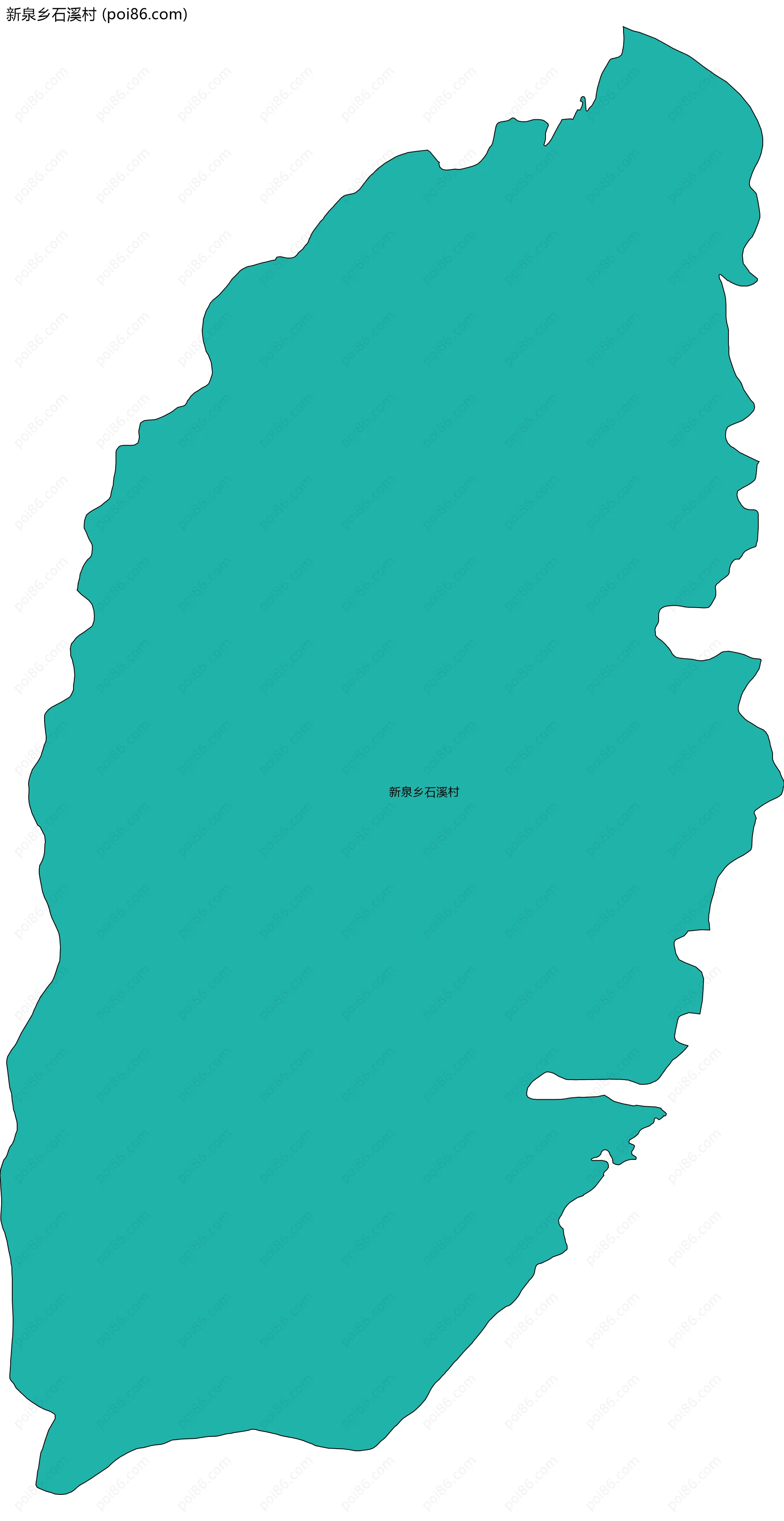 新泉乡石溪村边界地图